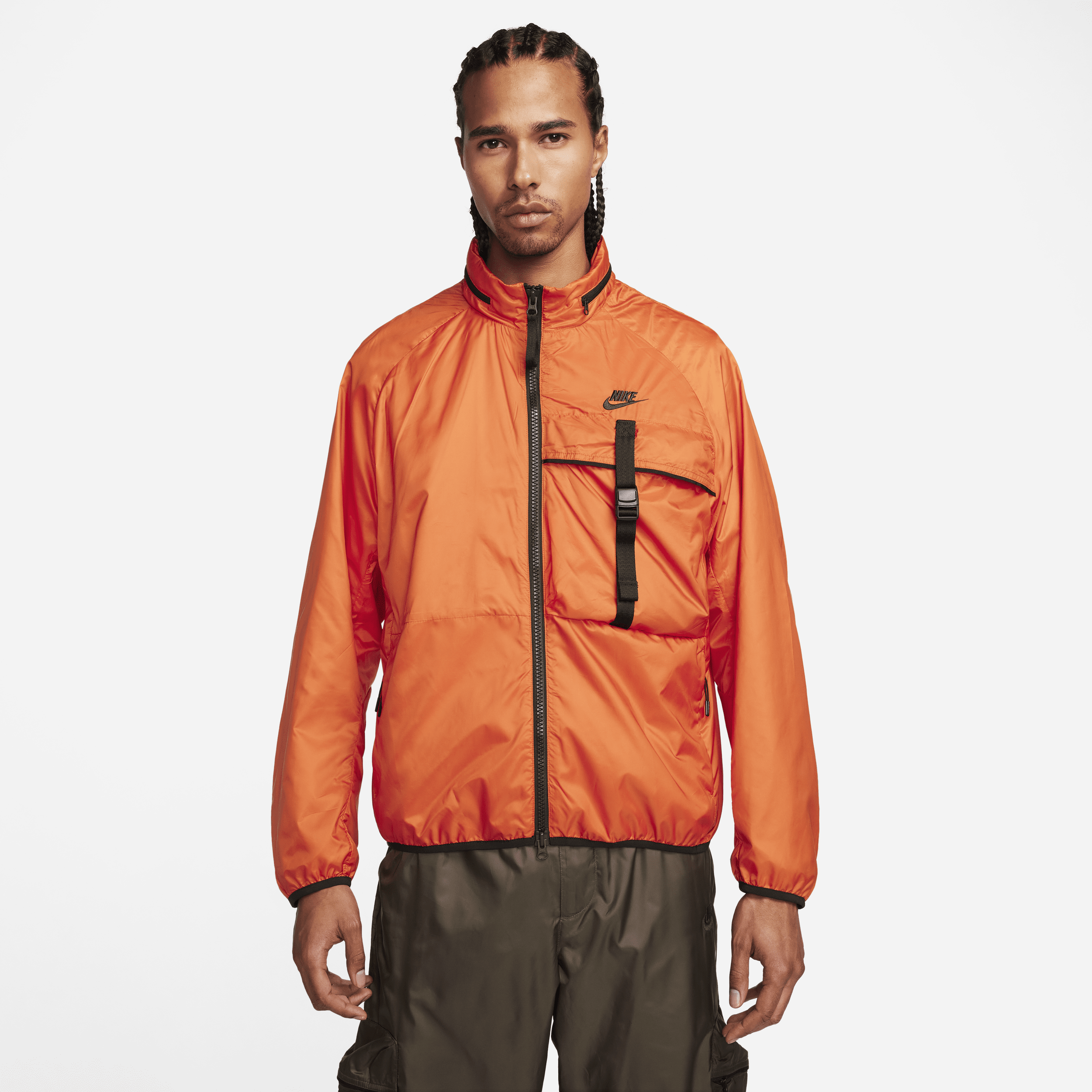 Shop Nike Men's  Sportswear Tech Woven N24 Packable Lined Jacket In Orange