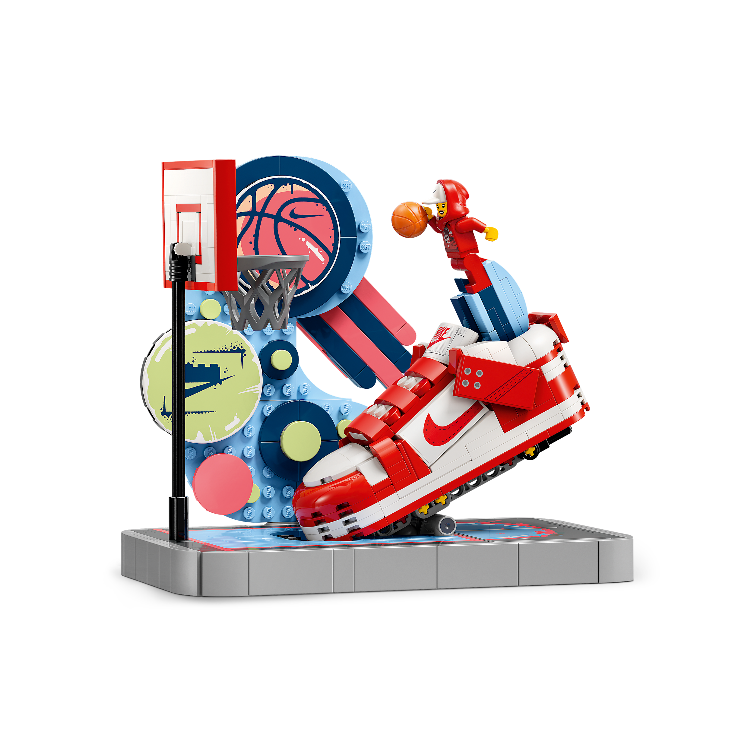 Nike Unisex Dunk Trickshot X Legoâ® Set Building Kit With Exclusive Minifigure In Red