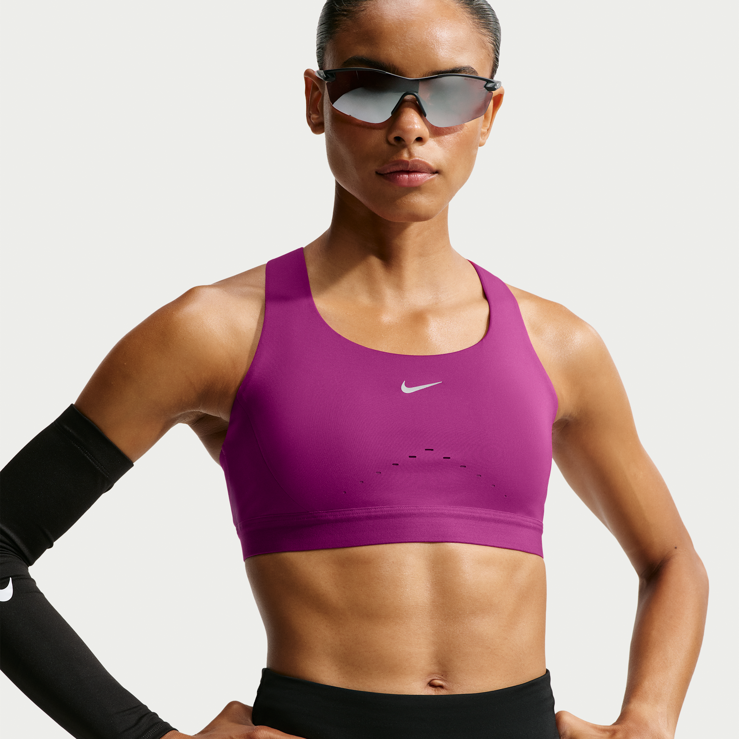 Nike Women's Swift High-Support Lightly Lined Sports Bra in Red | HM5220-630