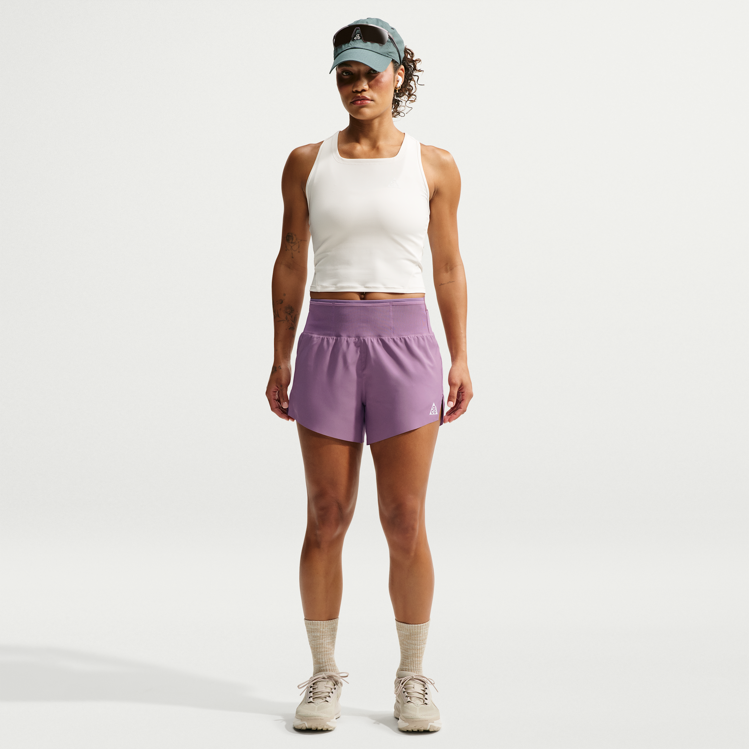 Nike Women's  Acg Dri-fit 4" Brief-lined Trail Running Shorts In Purple