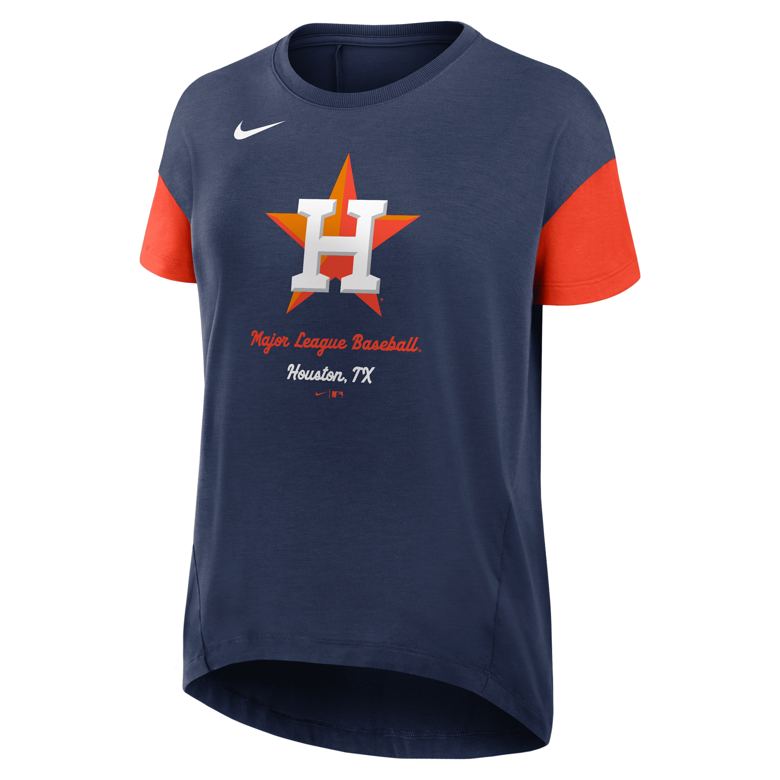 Nike Houston Astros Flowy Womenâs Women's Dri-fit Mlb T-shirt In Blue