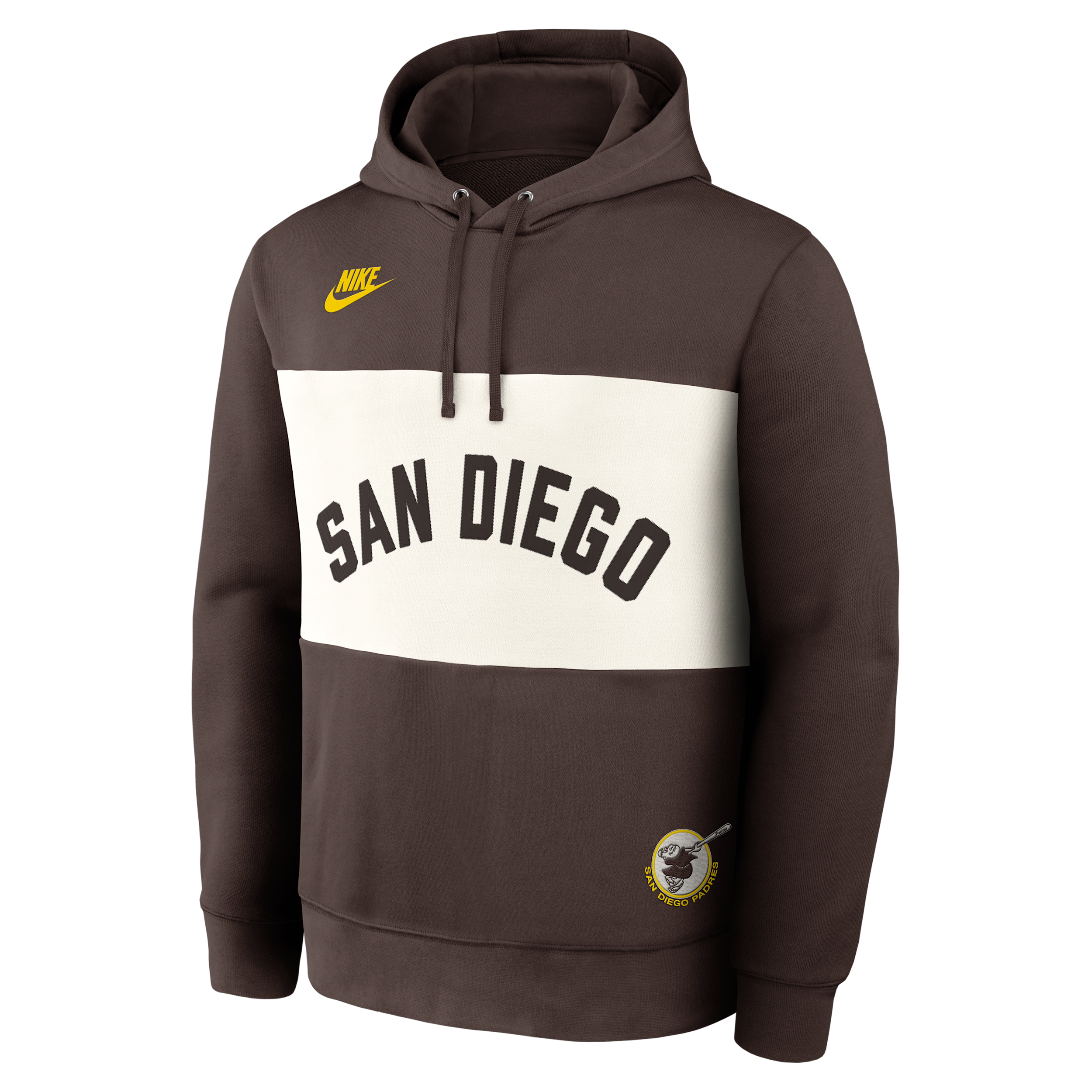 San Diego Padres Cooperstown Legacy Nike Men's MLB Pullover Hoodie in Brown | 040E0H6VSDP-GWA
