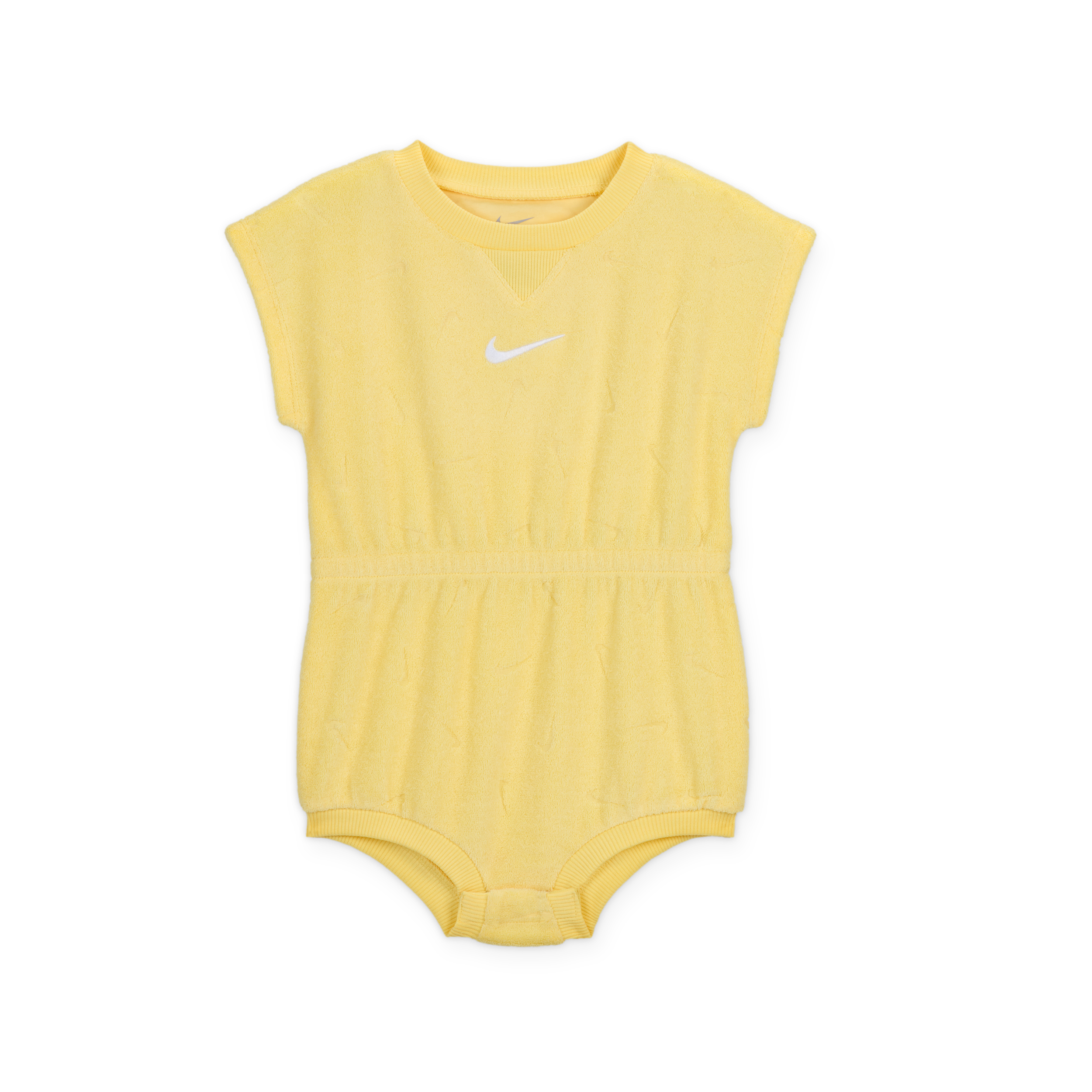 Nike Essentials Baby (12-24m) Jacquard Towel Terry Romper In Yellow