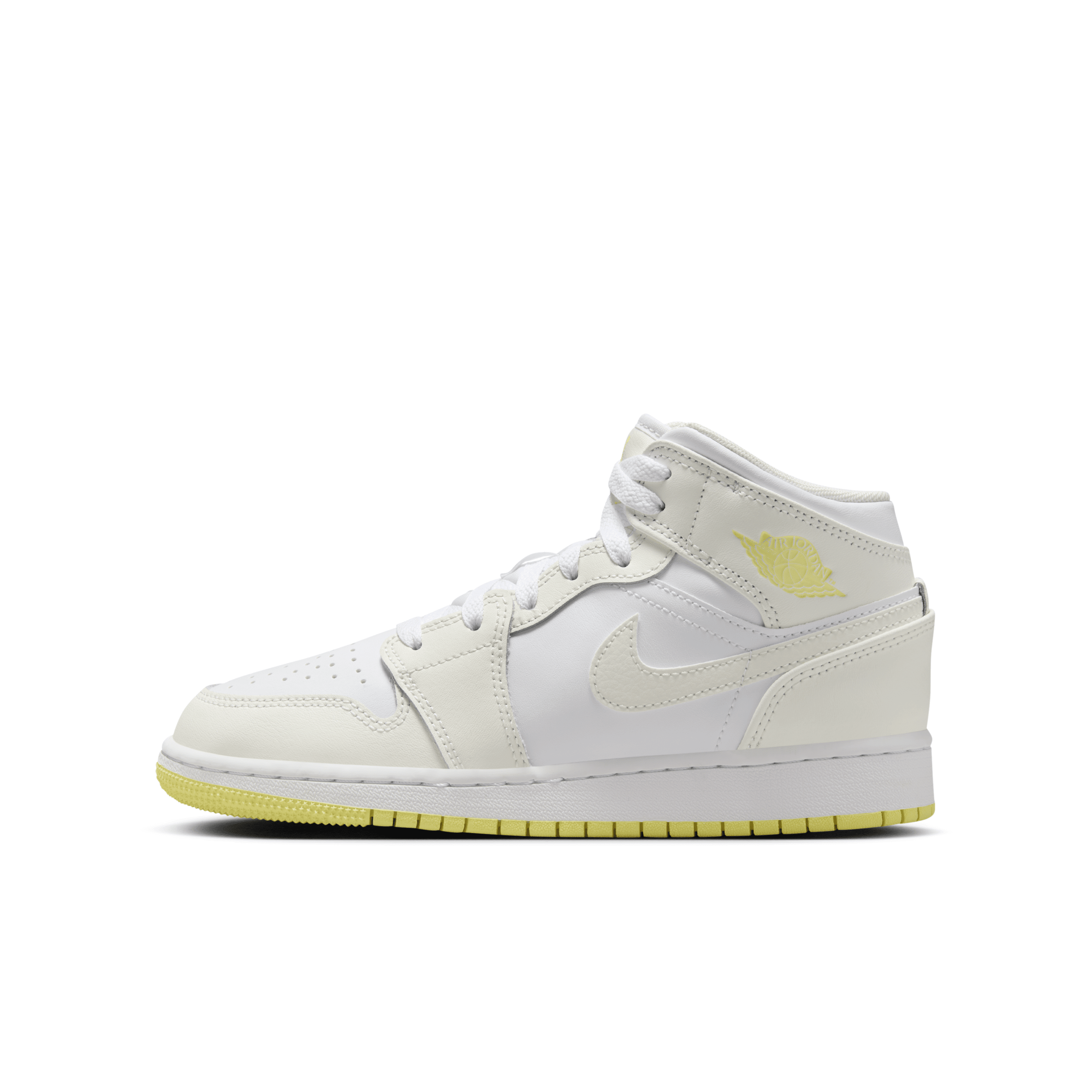 Air Jordan 1 Mid Big Kids' Shoes in White | FD8780-181