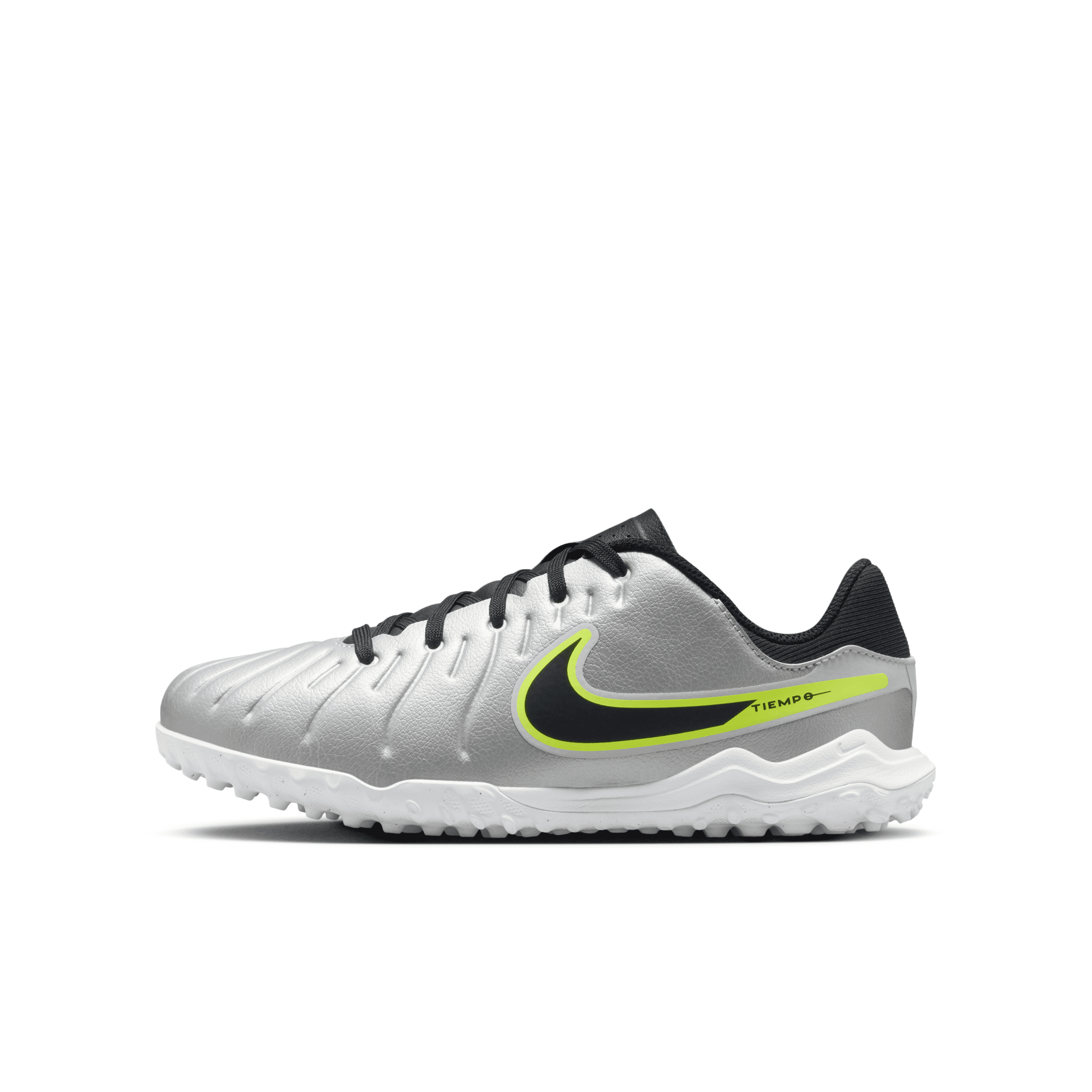 Nike Babies' Jr. Tiempo Legend 10 Academy Little/big Kids' Turf Low-top Soccer Shoes In Grey