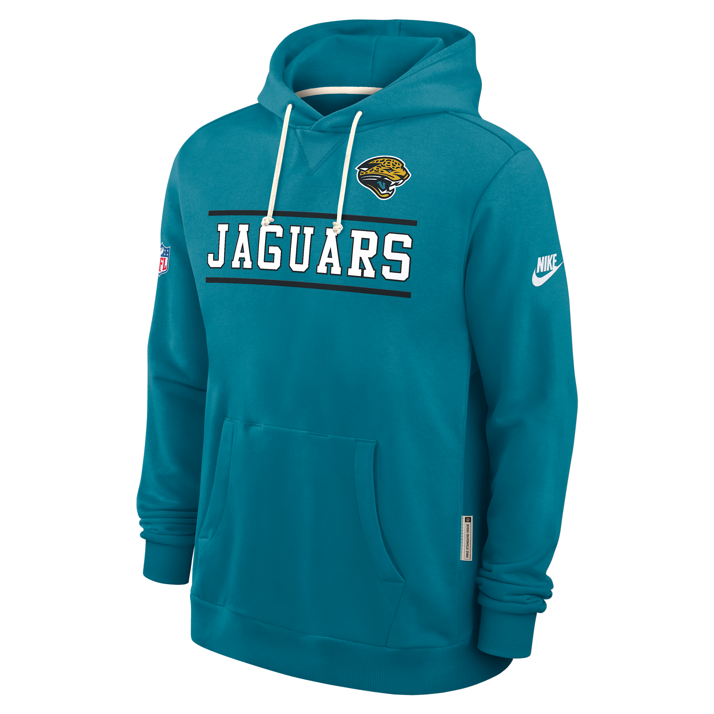Jacksonville Jaguars Alt Standard Issue Nike Men's Dri-FIT NFL Pullover Hoodie in Green | 03AZ45WQ9N-PT1