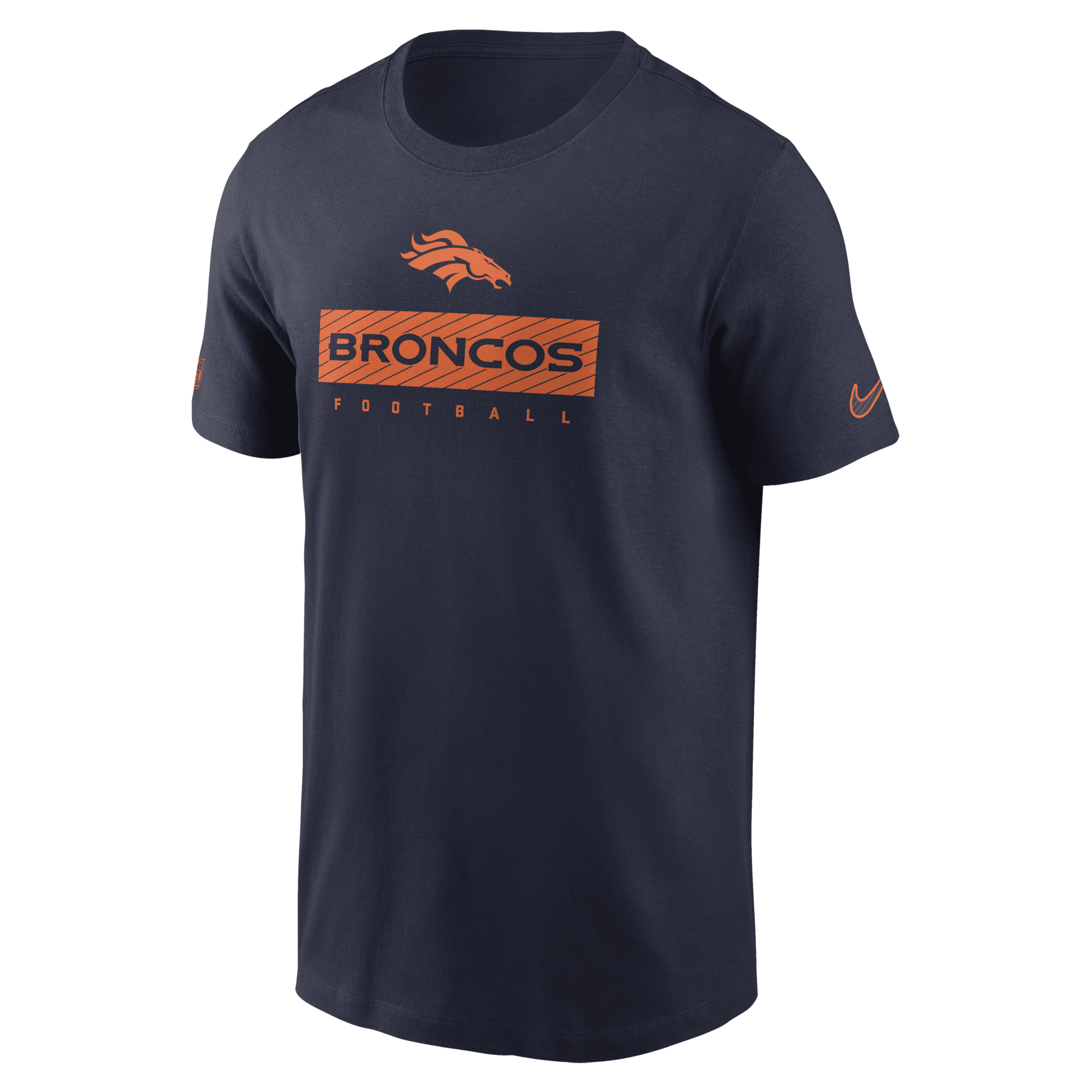 Nike Denver Broncos Sideline Team Issue  Men's Dri-fit Nfl T-shirt In Blue