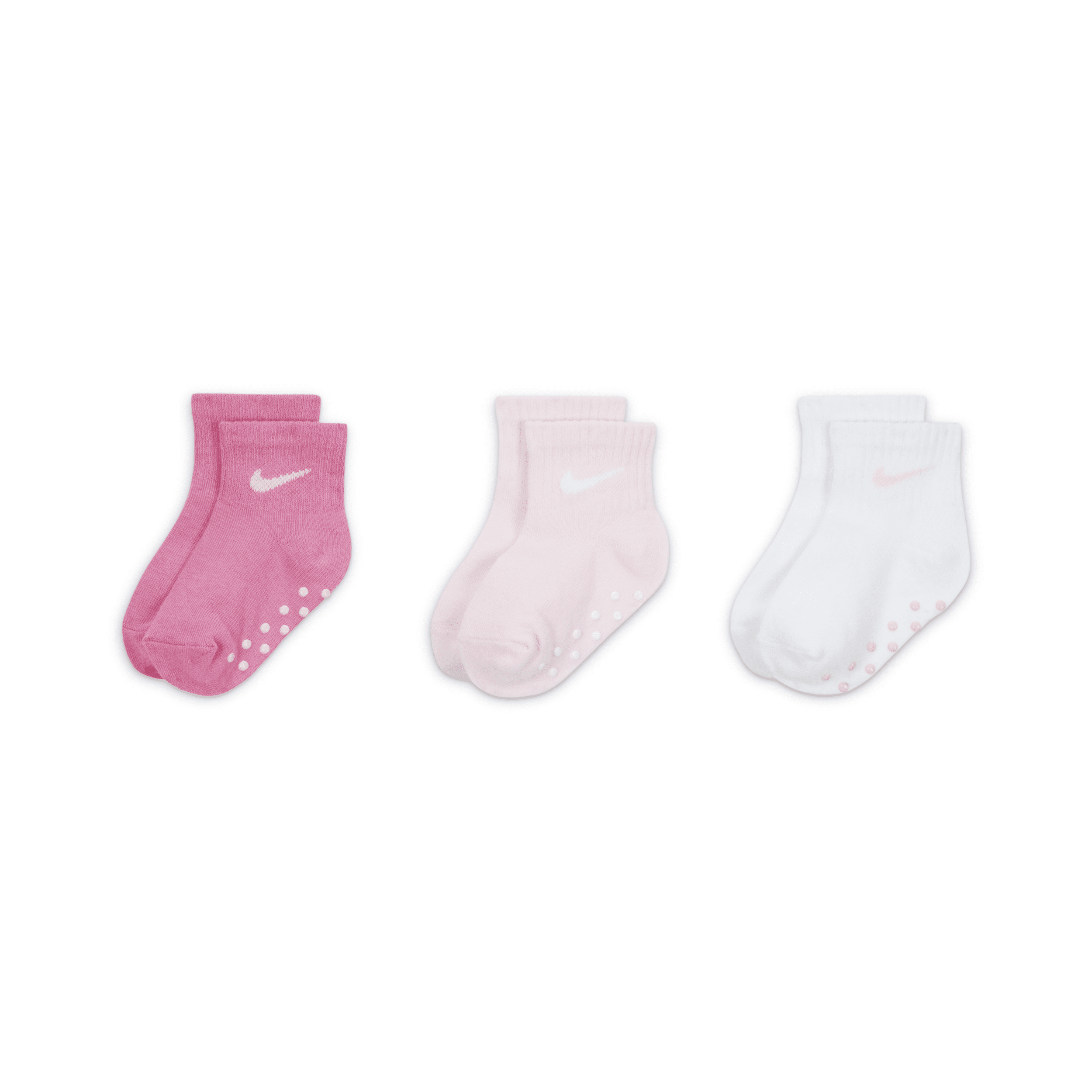 Nike Babies' Toddler Ankle Socks (3 Pairs) In Pink