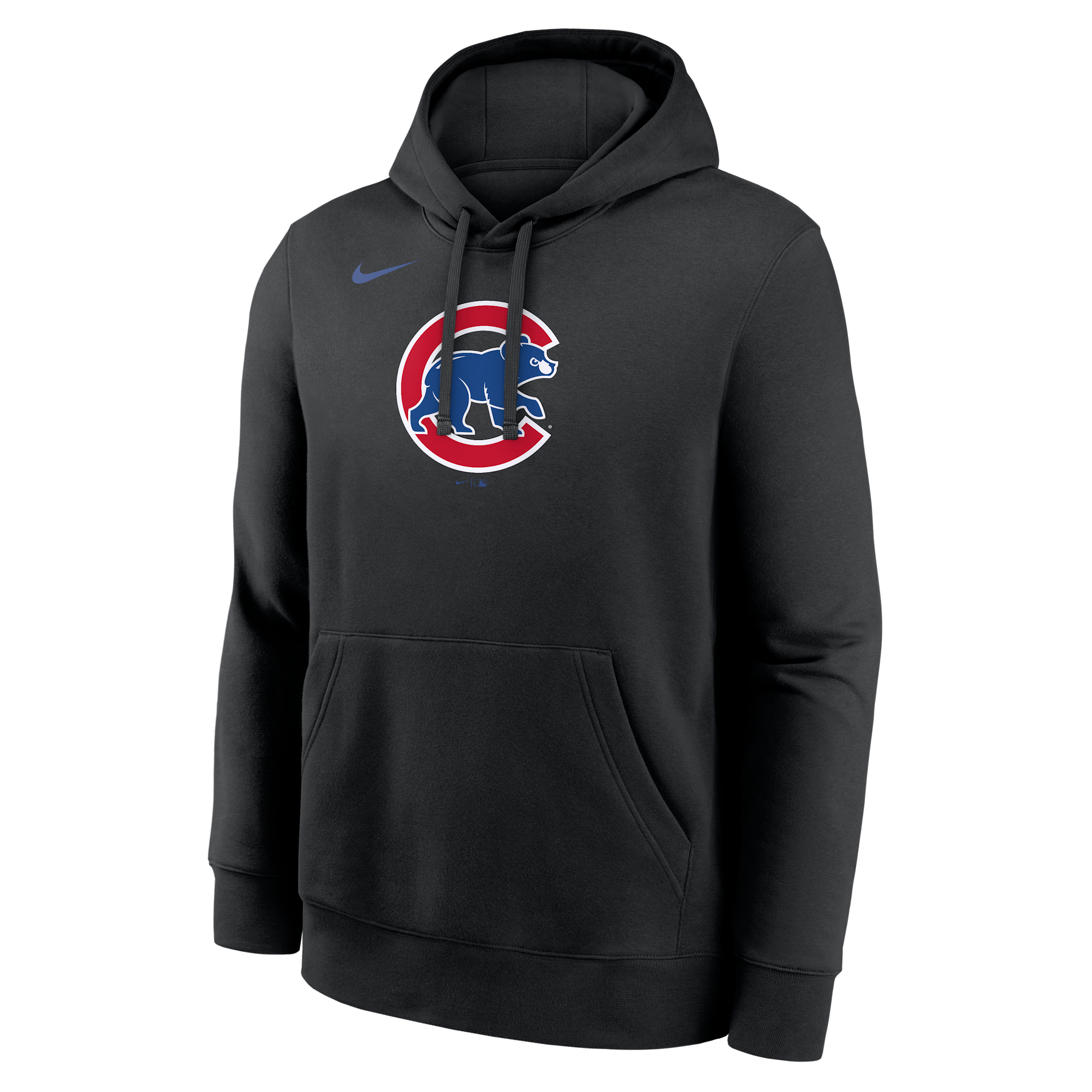 Chicago Cubs Club Nike Men's MLB Pullover Hoodie in Black | NKDK00AEJ-TXY