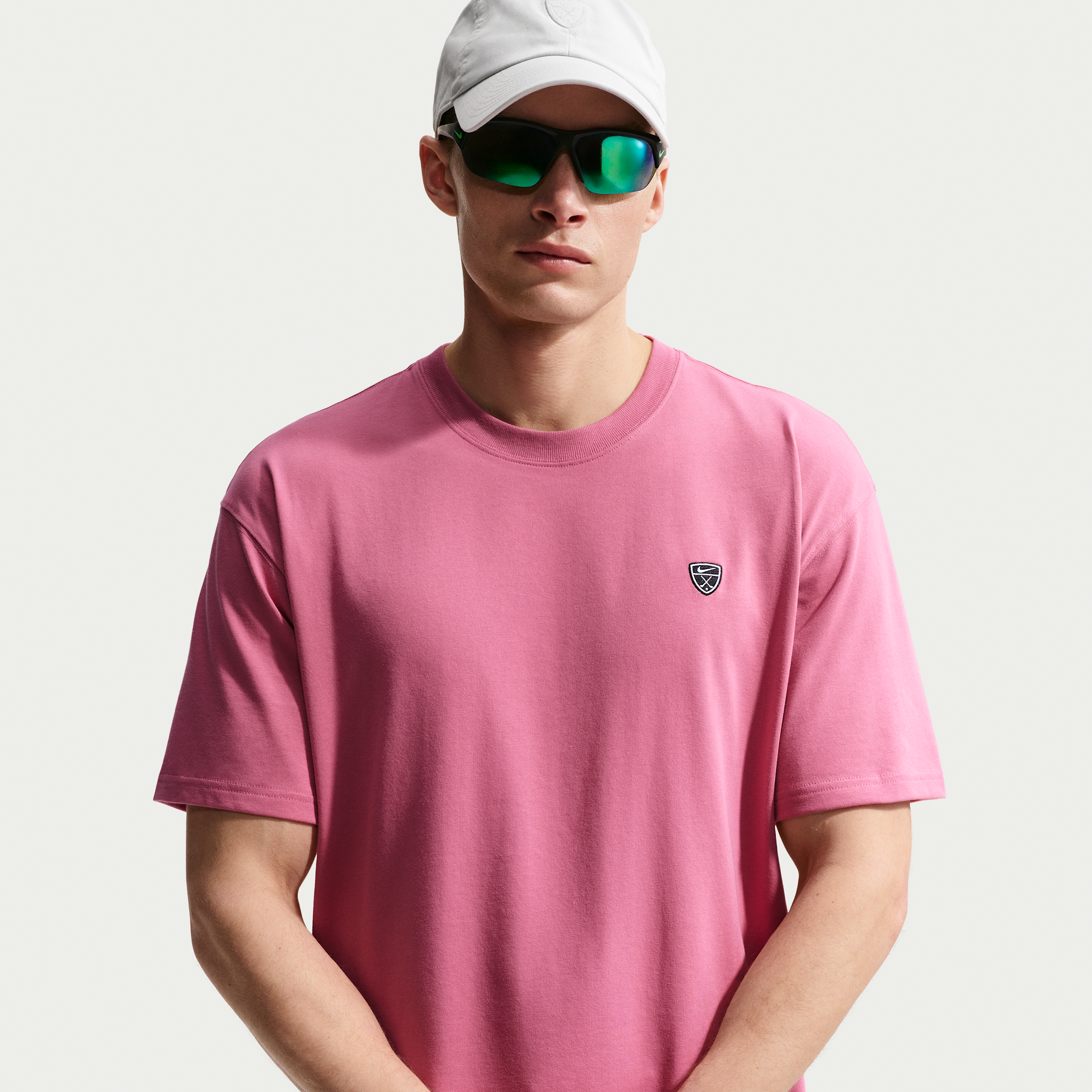 Nike Men's Dri-FIT Loose Golf T-Shirt in Pink | IH2059-641