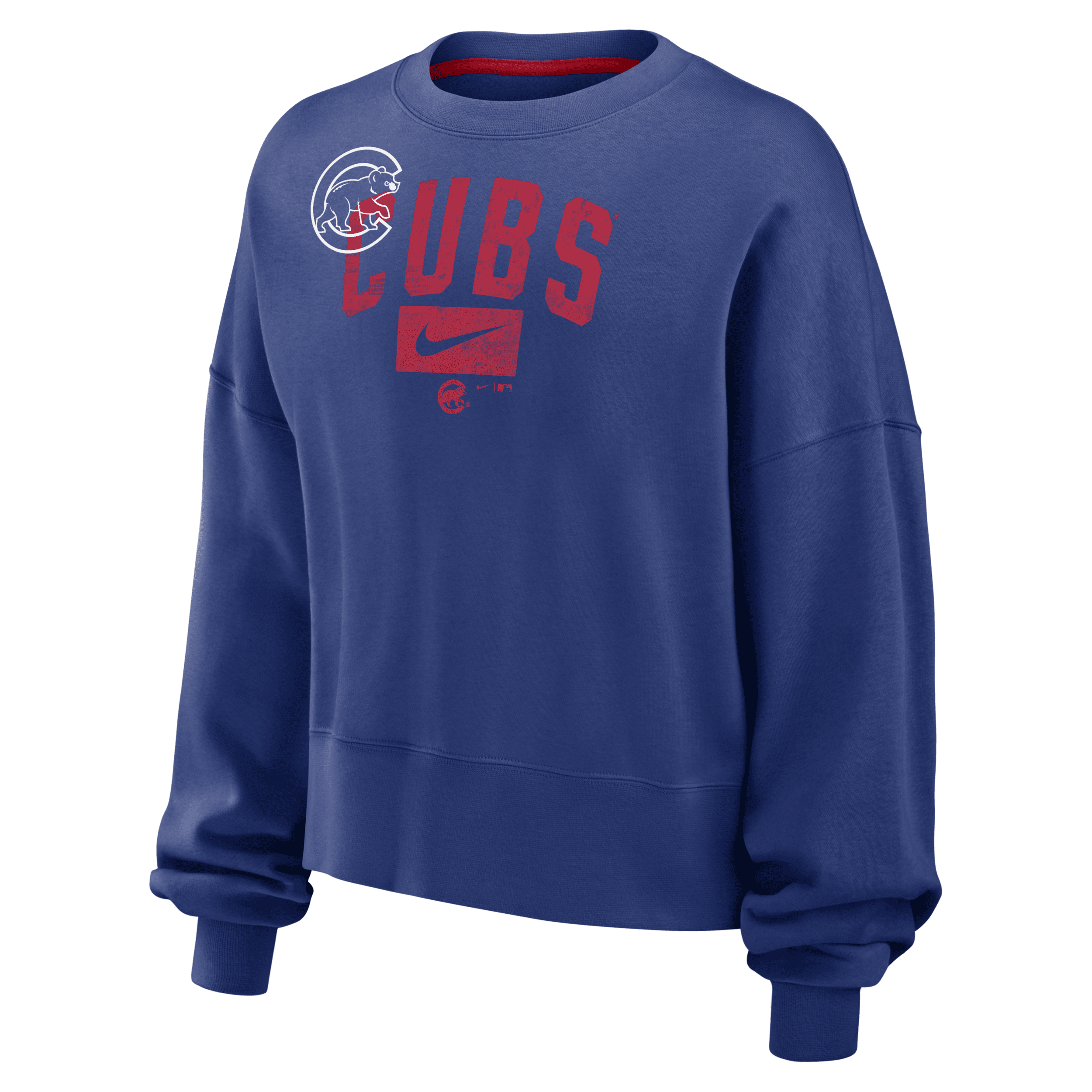 Shop Nike Chicago Cubs Team  Women's Mlb Pullover Sweatshirt In Blue