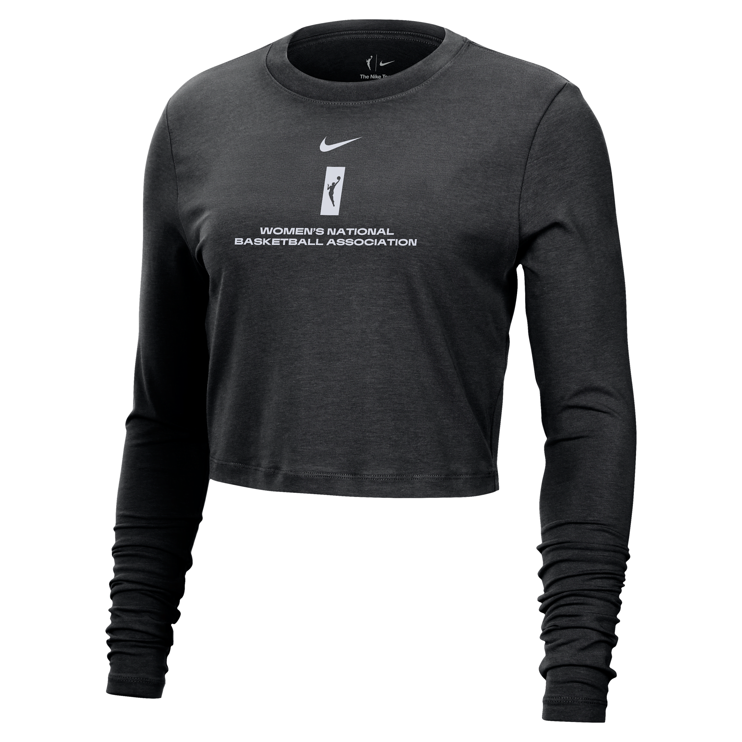 Nike Team 13 Women's Wnba Cropped Long-sleeve T-shirt In Black