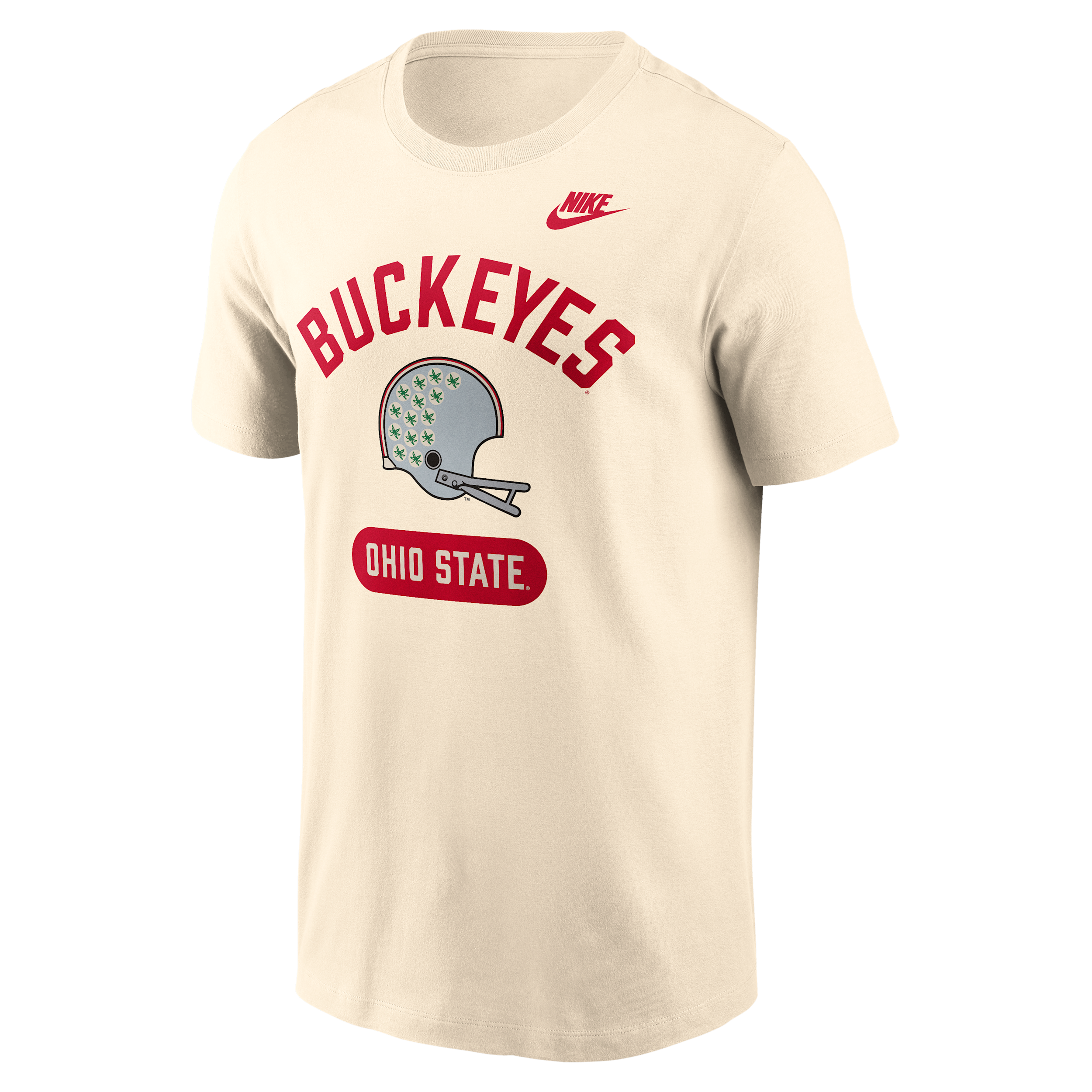 Ohio State Legacy Arch Helmet Nike Men's College T-Shirt in White | N19915AOBV-FMQ