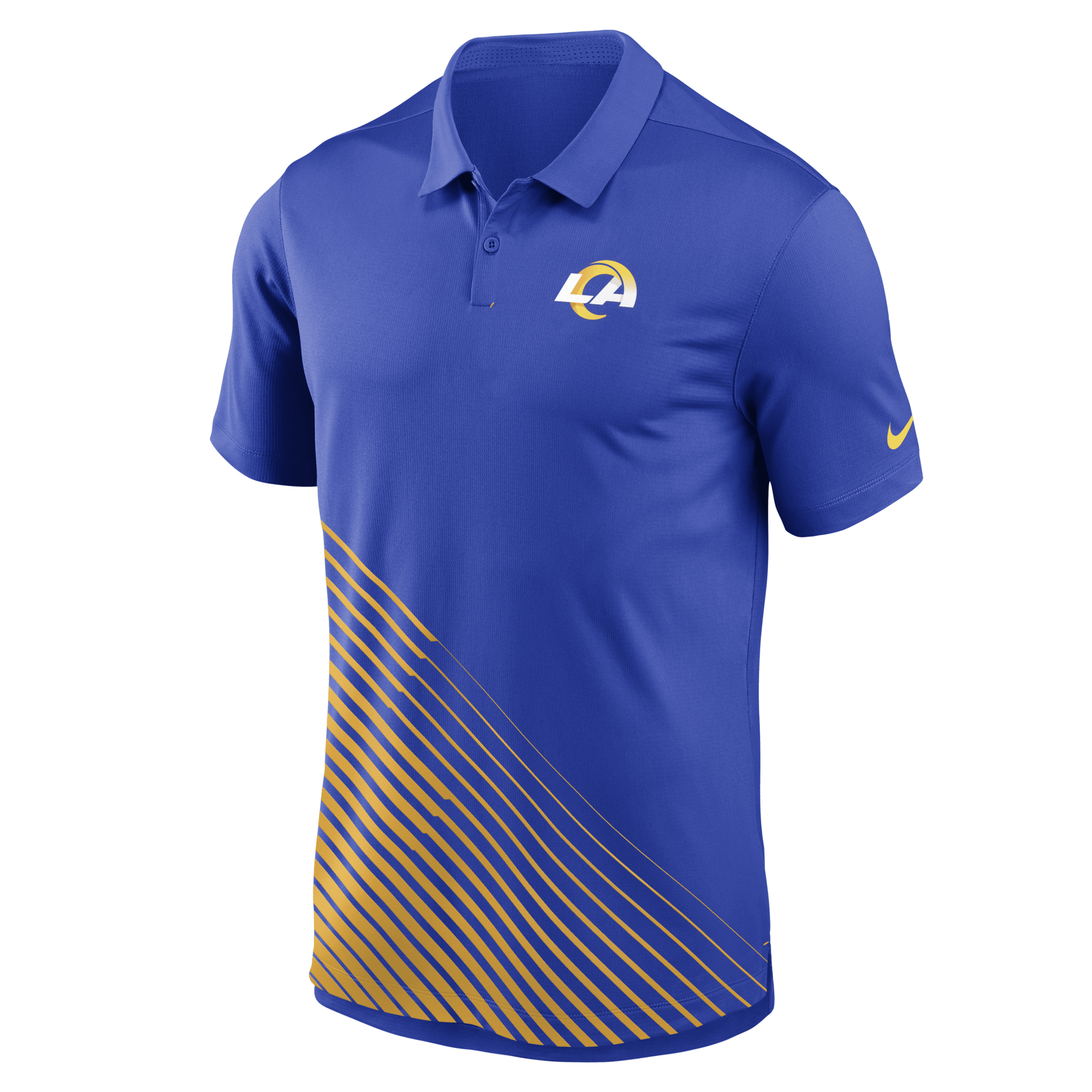Nike Men's Dri-fit Yard Line (nfl Los Angeles Rams) Polo In Blue