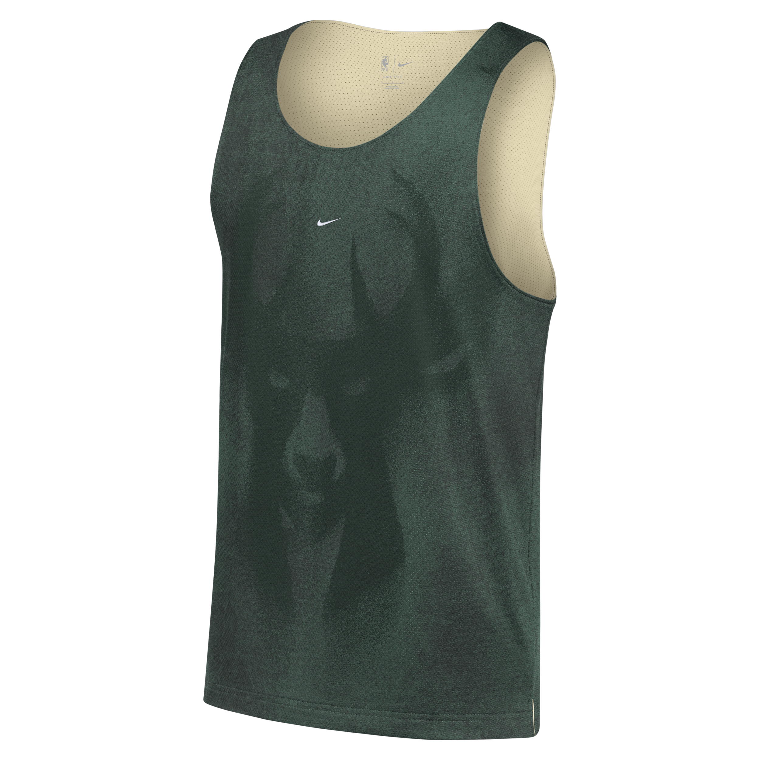 Men's Nike Hunter Green Milwaukee Bucks 2026/27 Standard Issue Practice Icon Mesh Reversible Jersey