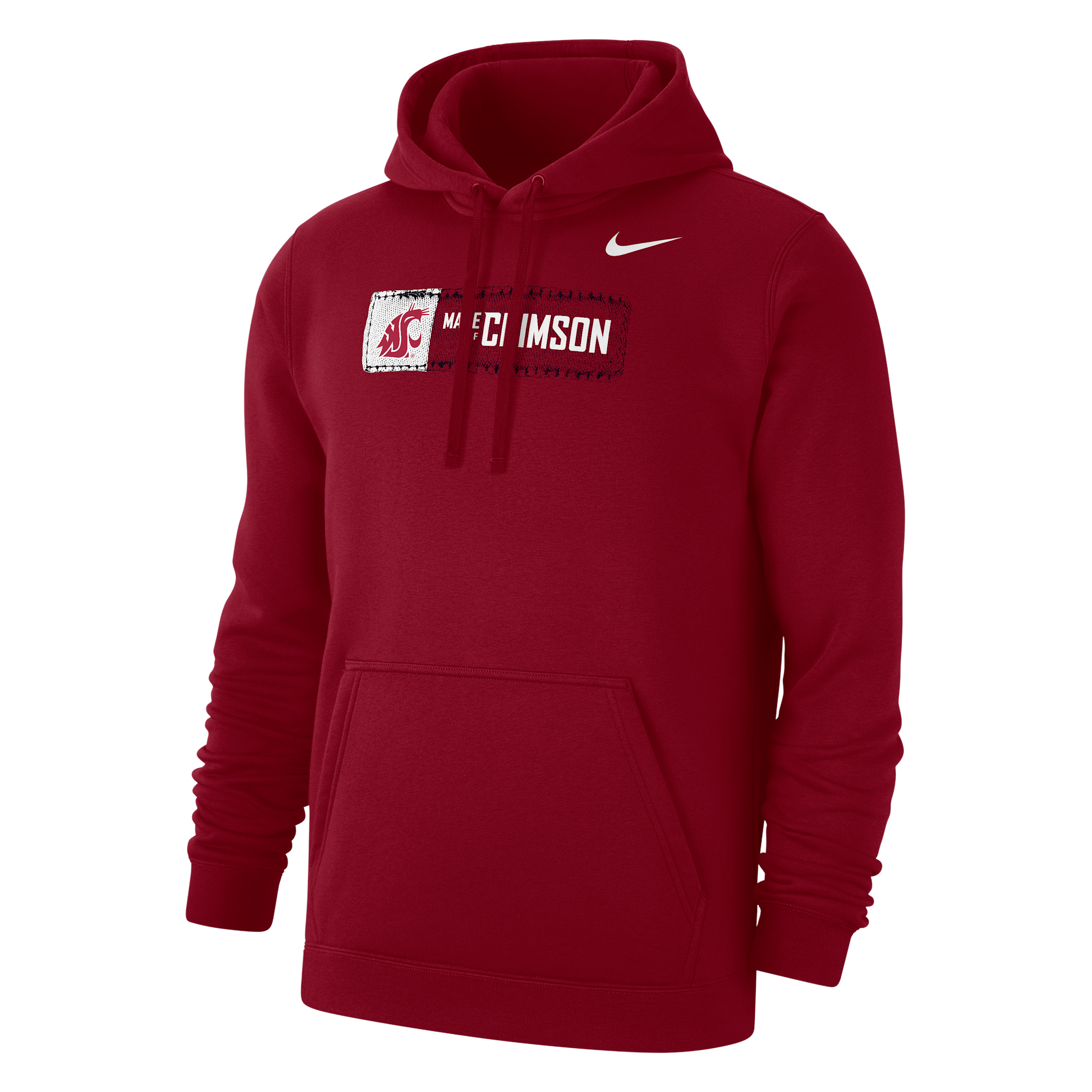 Washington State Made of Crimson Nike Men's College Pullover Hoodie in Red | M31777P231WSTU-CRM