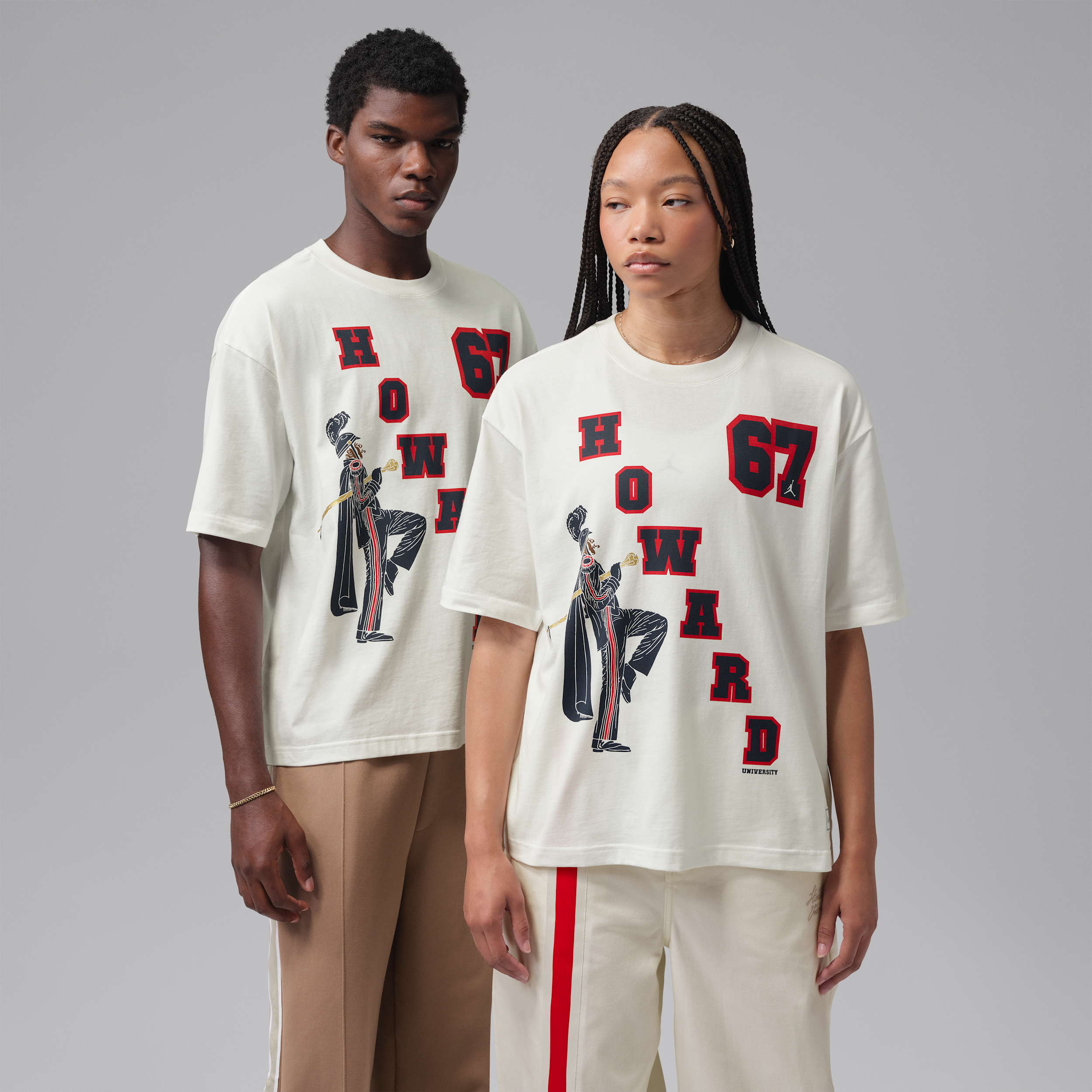 Men's Jordan Flight x Howard University Oversized T-Shirt in White | IU5887-133
