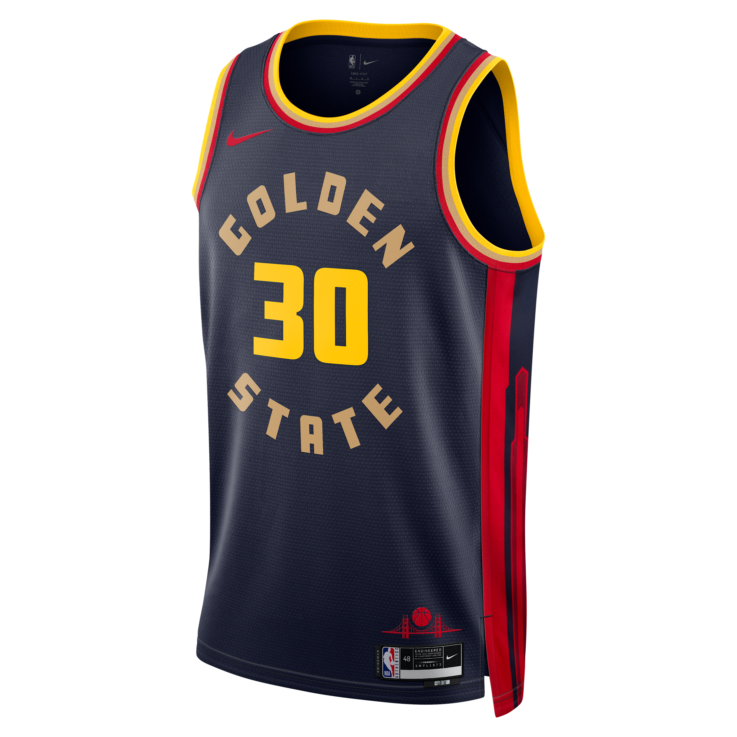 Nike Stephen Curry Golden State Warriors 2024/25 City Edition  Men's Dri-fit Nba Swingman Jersey In Blue