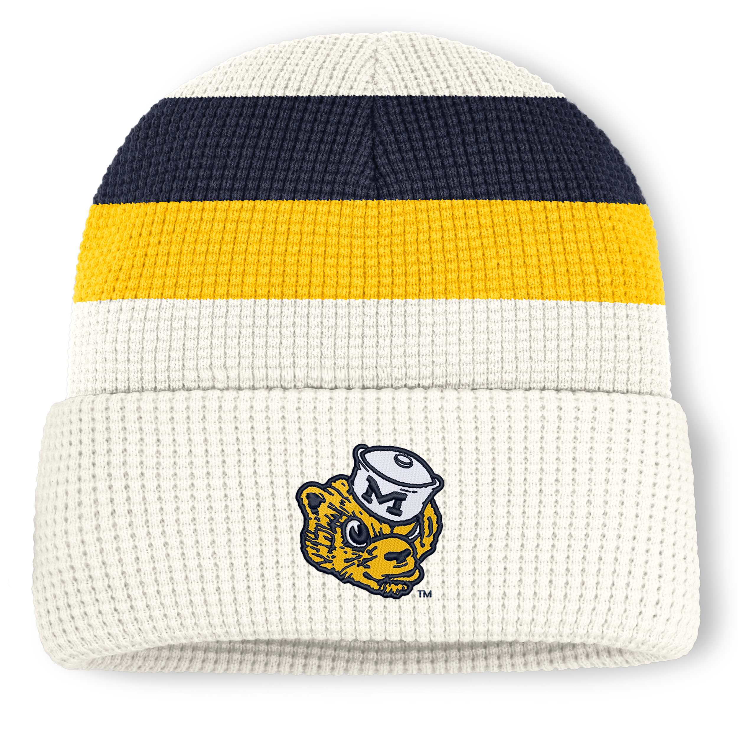 Nike Men's and Women's White Michigan Wolverines Legacy Letter Cuffed Knit Hat - White