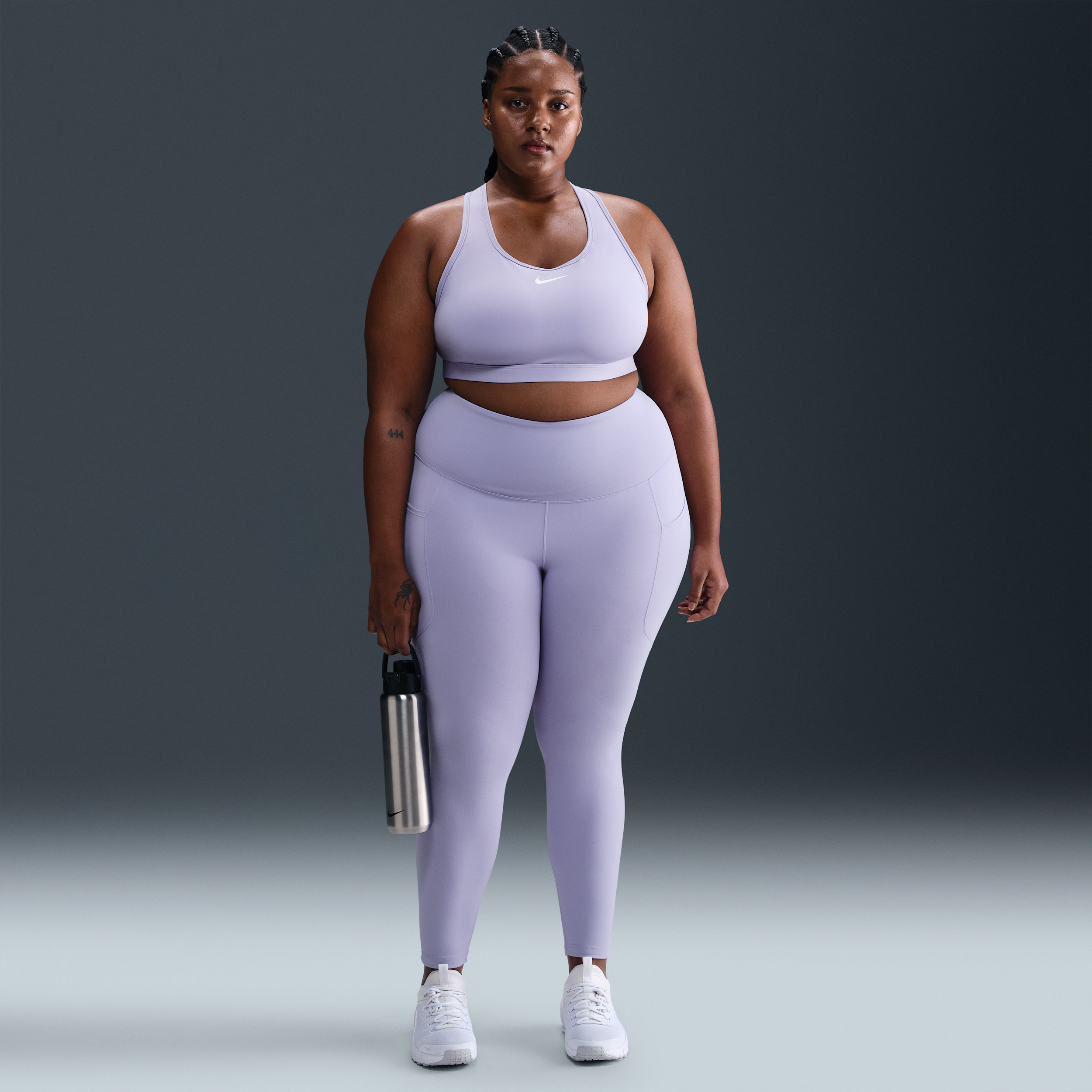 Nike Women's One High-waisted 7/8 Leggings With Pockets (plus Size) In Purple