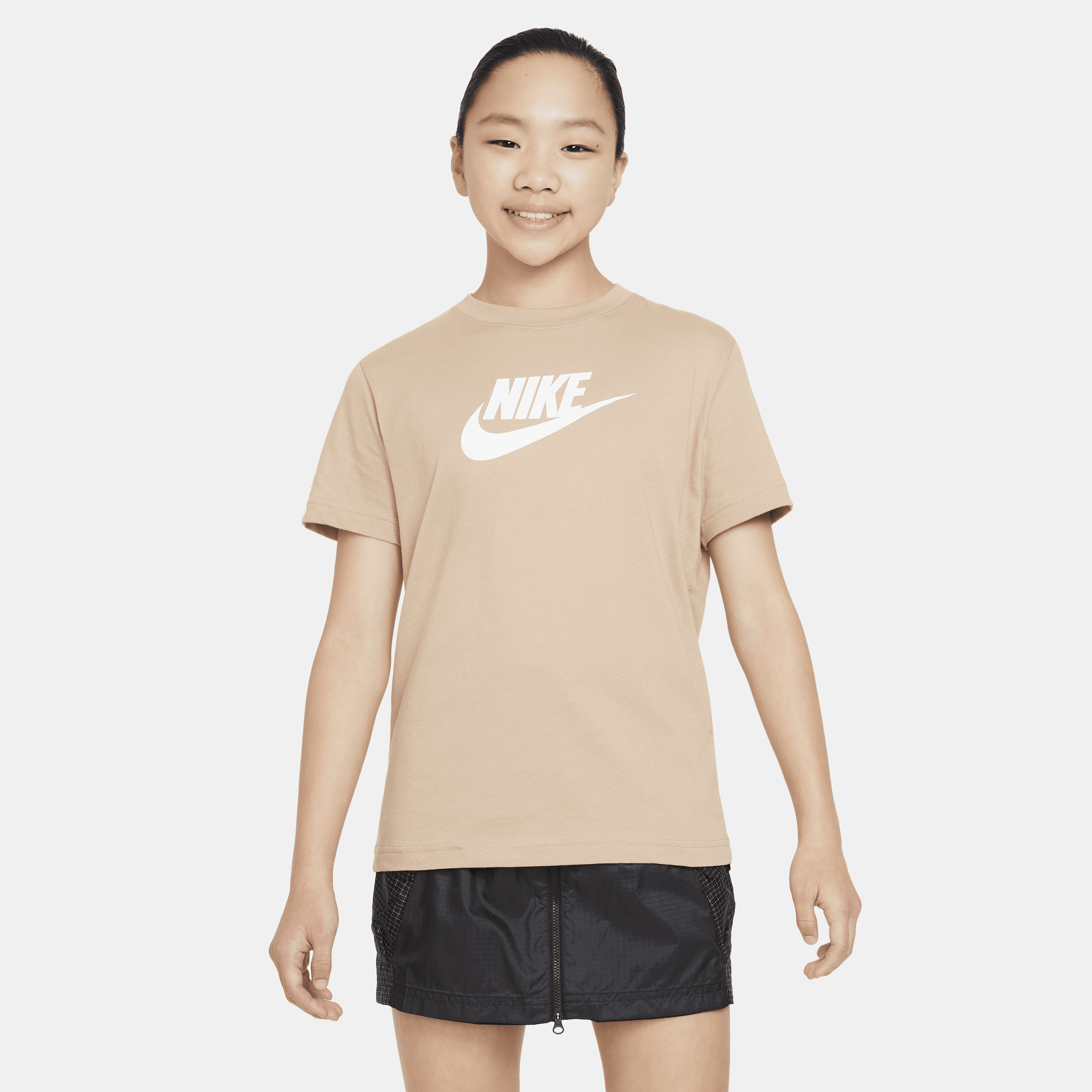 Nike Sportswear Big Kids' (girls') T-shirt In Brown