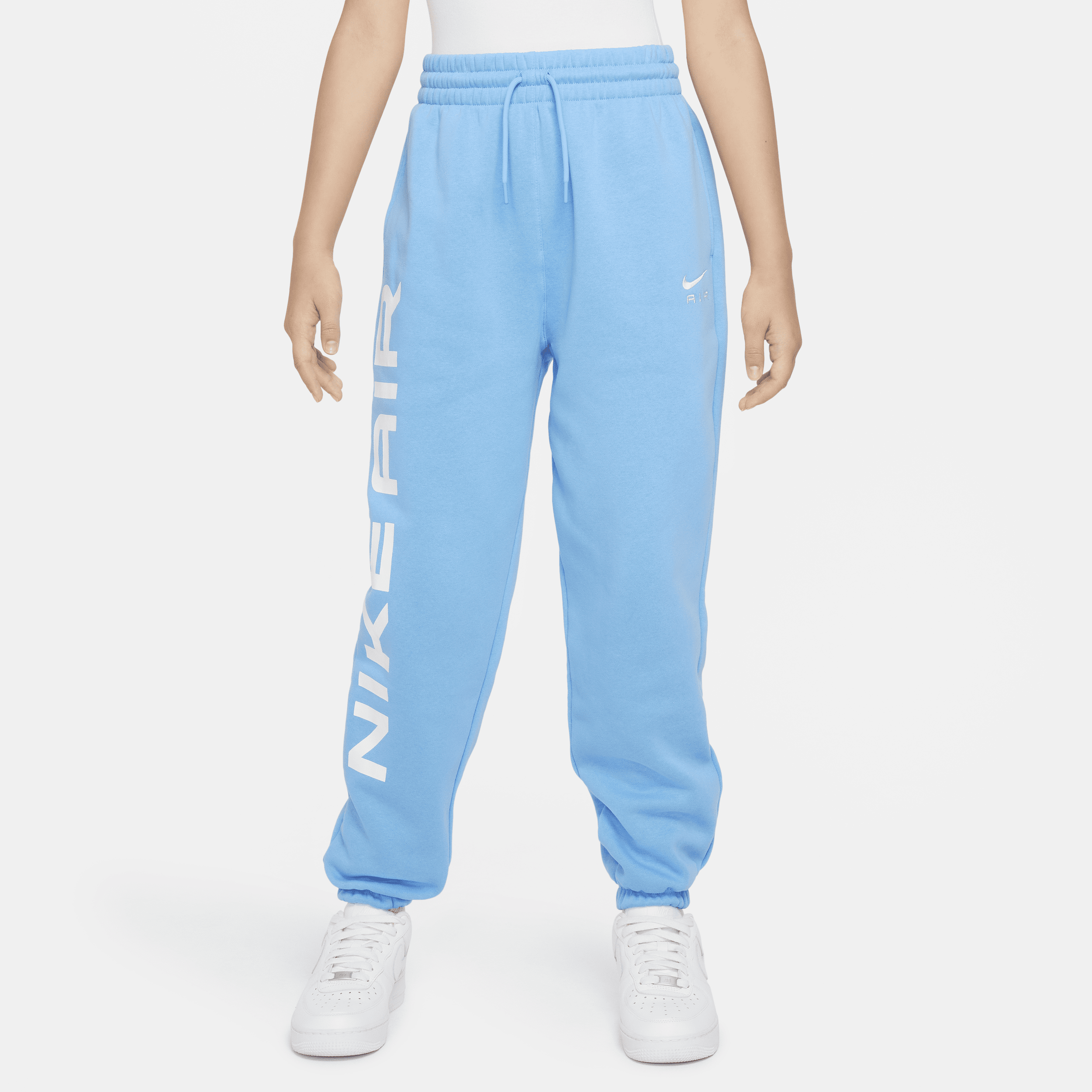 Shop Nike Air Club Fleece Big Kids' (girls') Pants In Blue