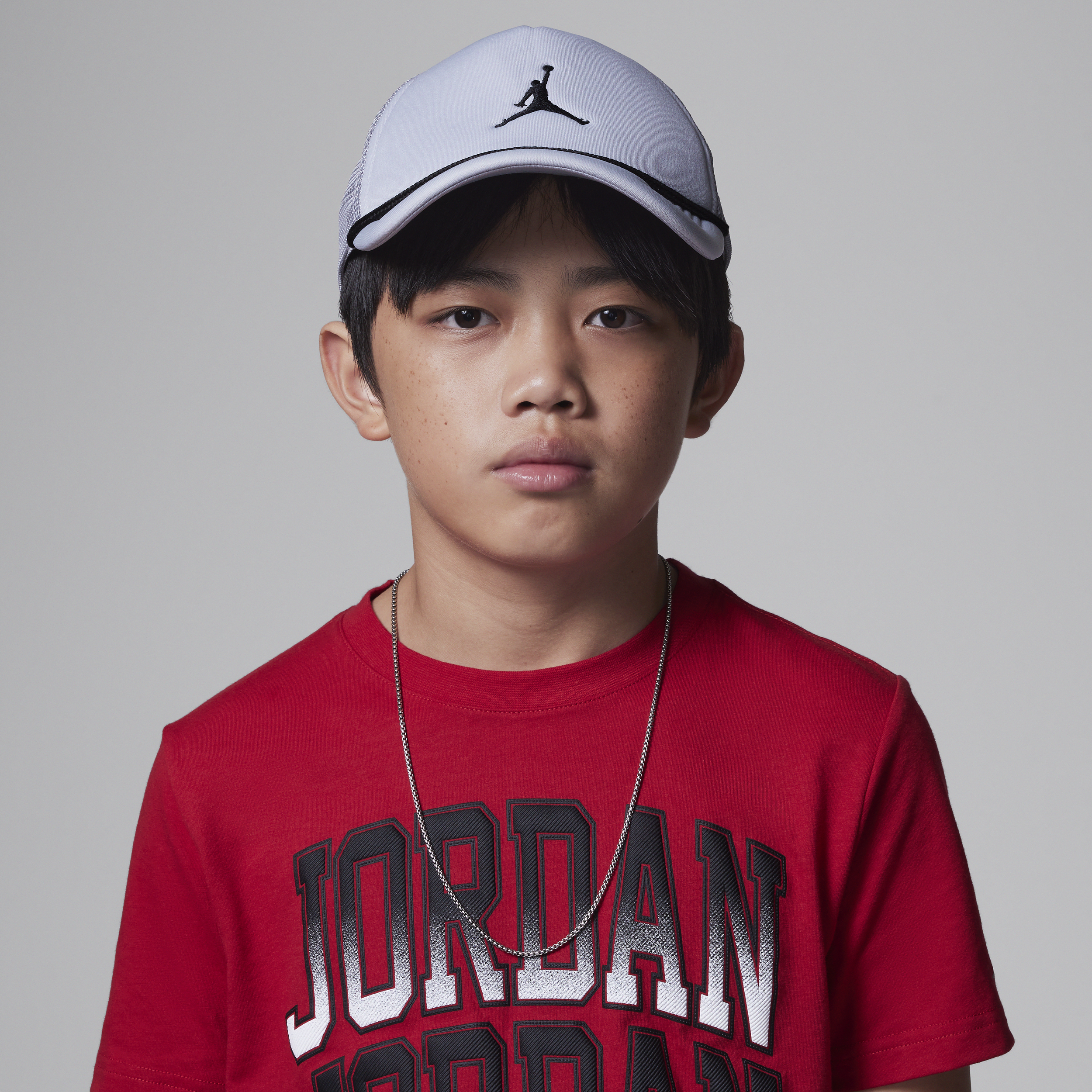 Jordan Big Kids' Jumpman Foam Trucker Hat In Grey
