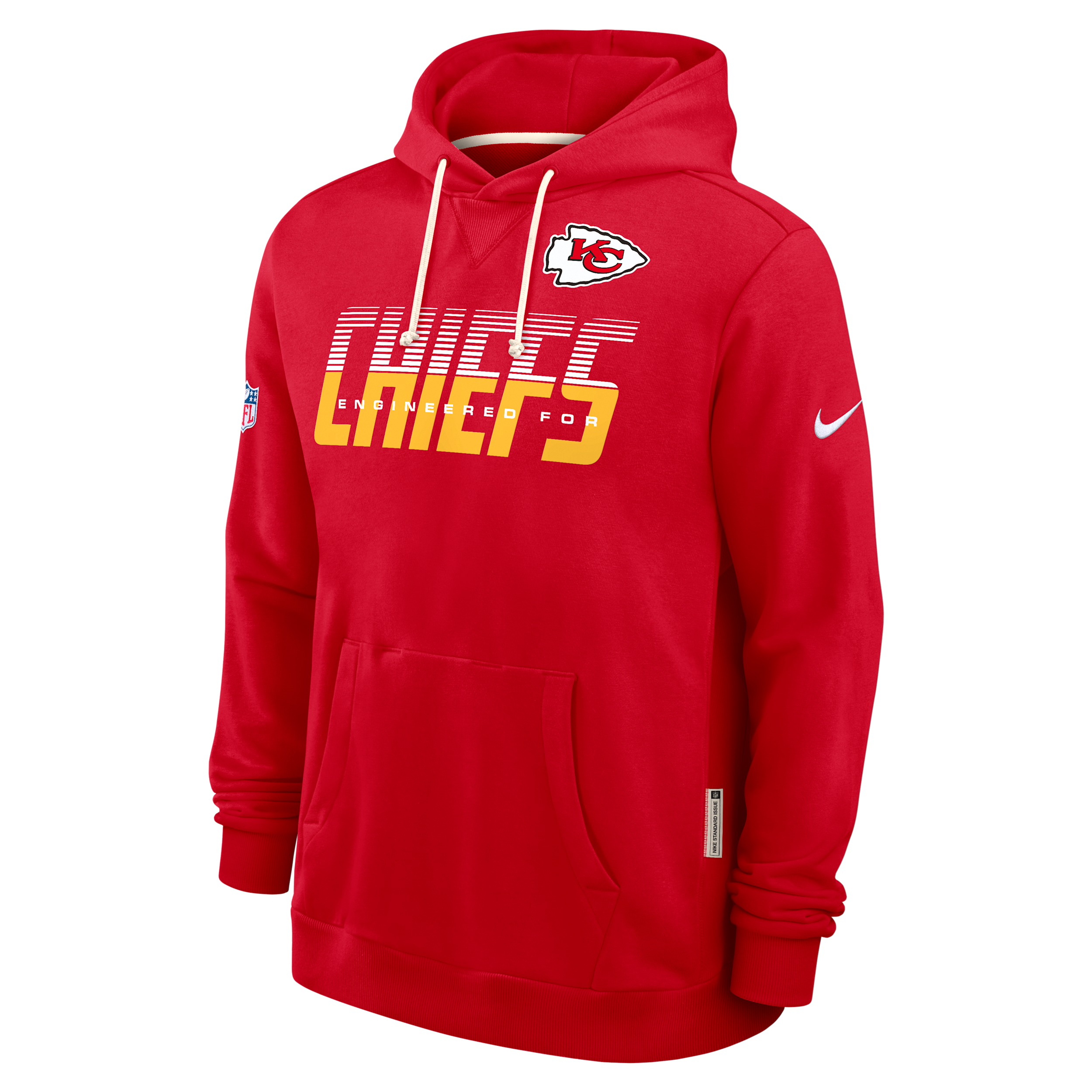 Kansas City Chiefs Sideline Standard Issue Nike Men's Dri-FIT NFL Pullover Hoodie in Red | 03AZ65N7G-SX8