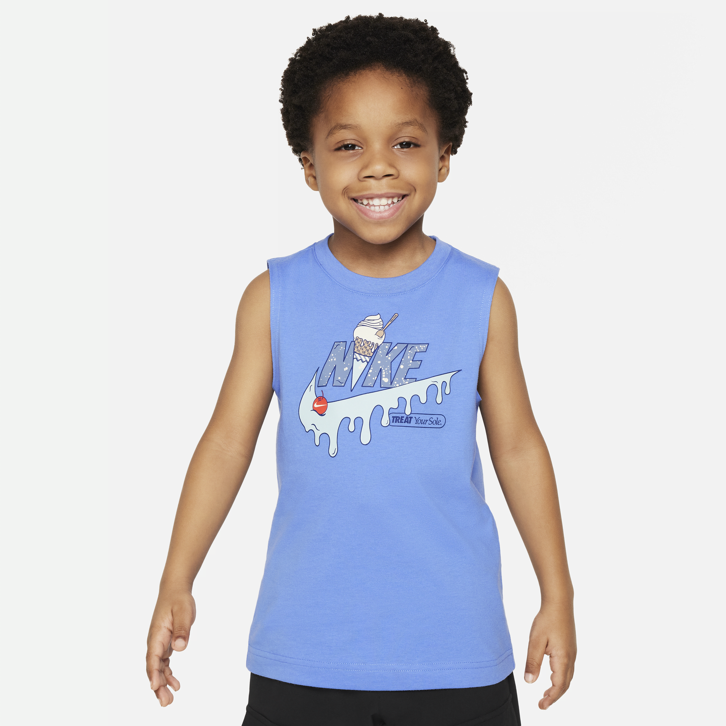 Shop Nike Little Kids' Futura Cone Graphic Tank Top In Blue