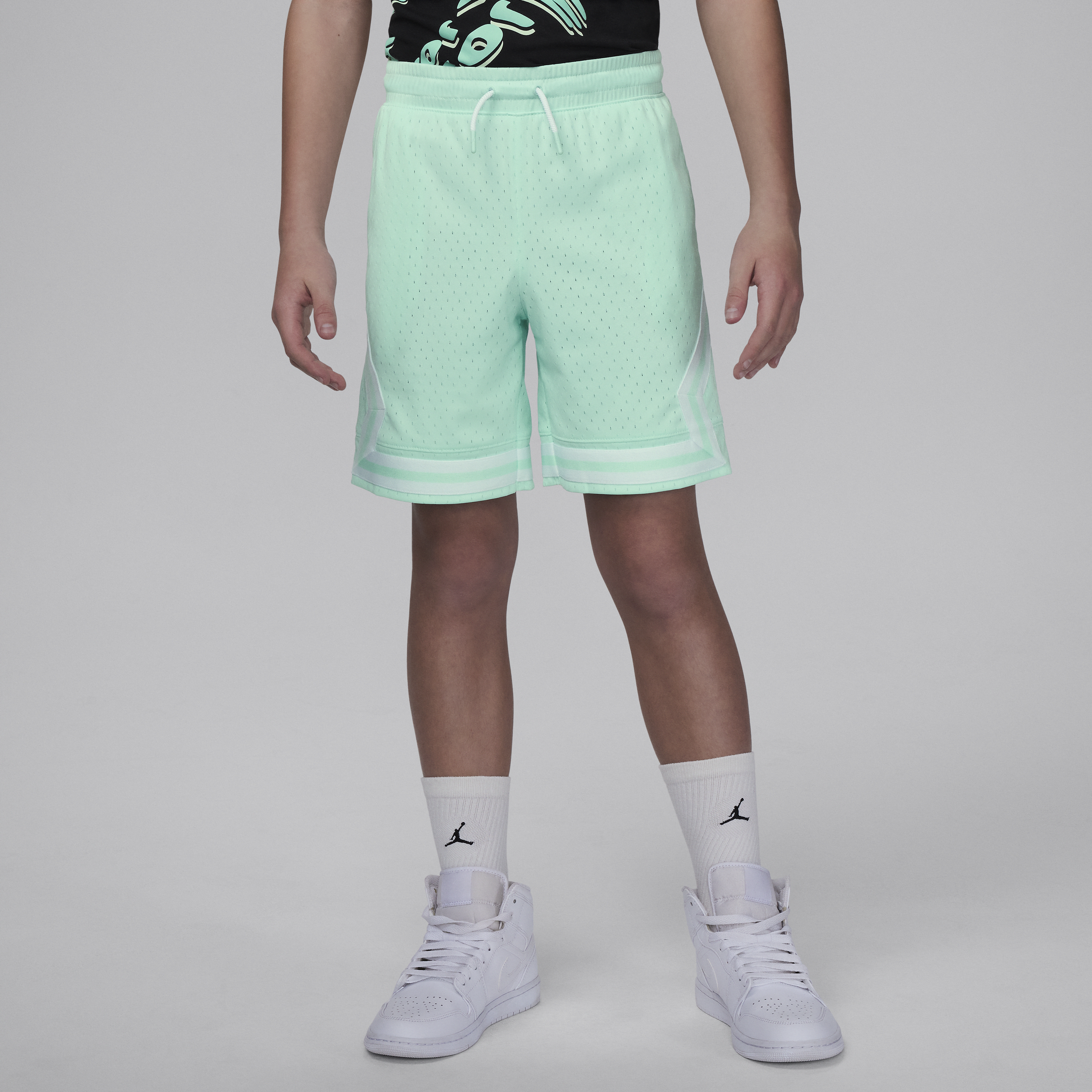 Shop Jordan Air Big Kids' Dri-fit Diamond Shorts In Green