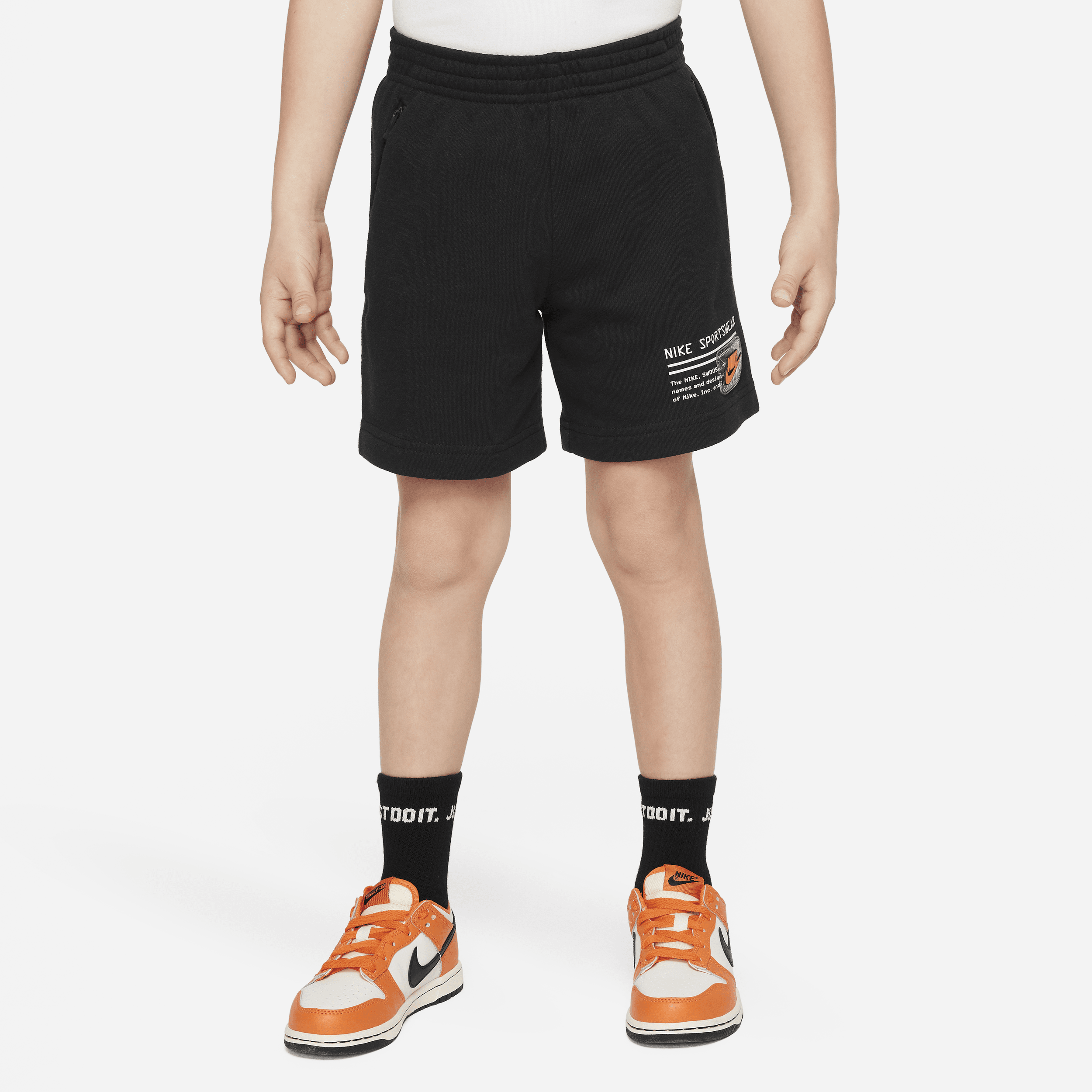 Nike Sportswear Paint Your Future Little Kids' French Terry Shorts In Black