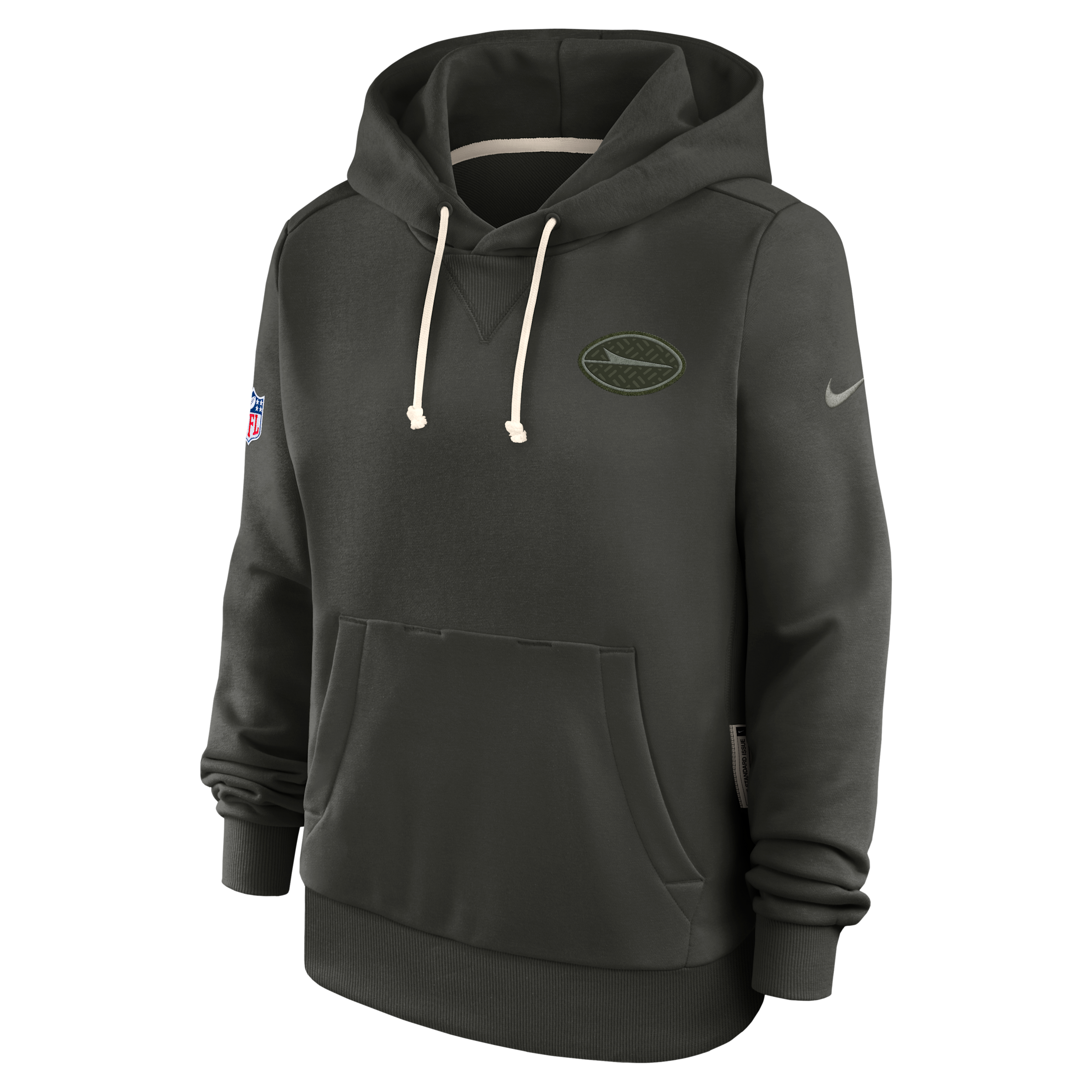Nike New York Jets Rivalries Collection Sideline Women's Dri-fit Nfl Pullover Hoodie In Green