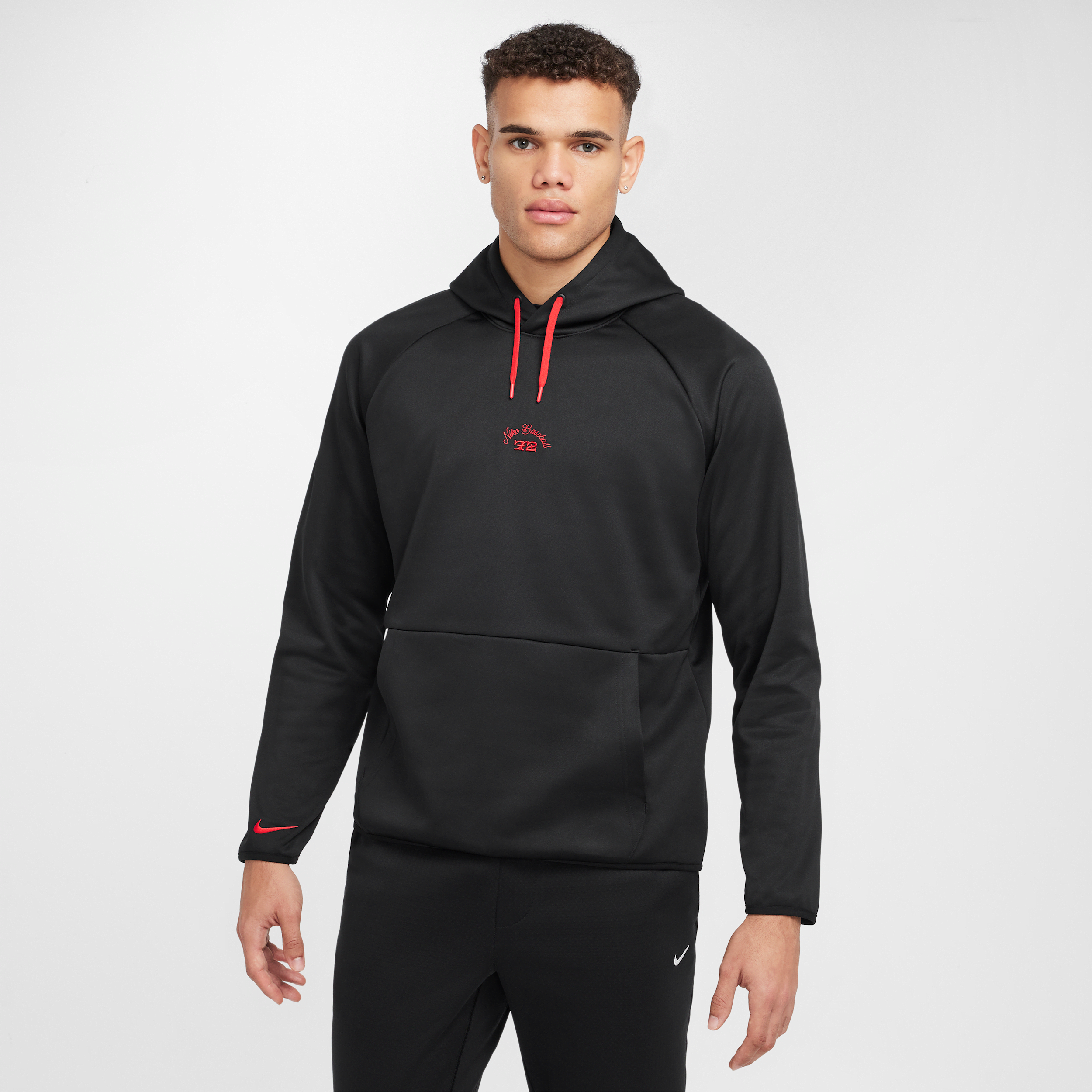 Nike Men's Therma-fit Pullover Baseball Hoodie In Black