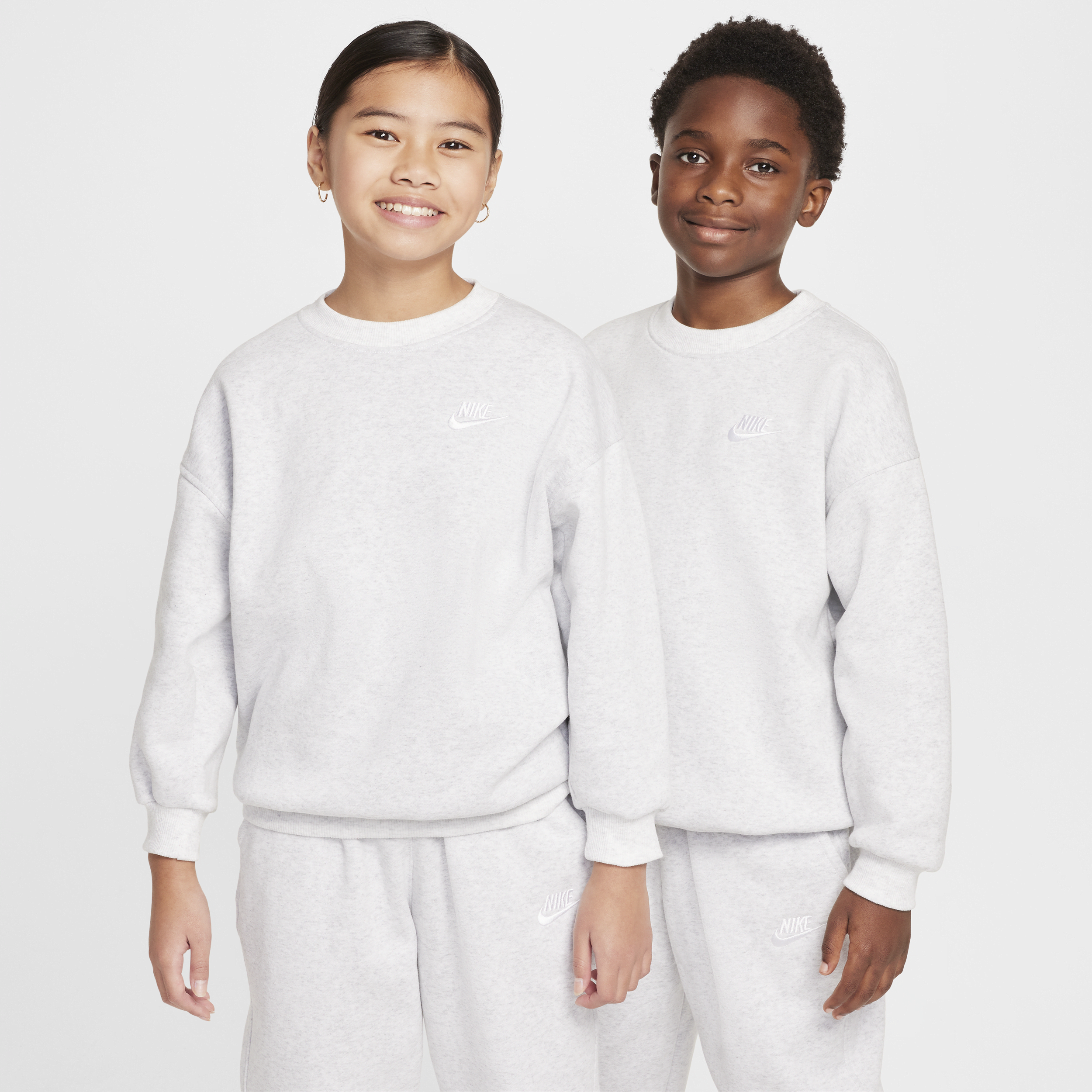 Nike Big Girls Sportswear Club Fleece Oversized-fit Sweatshirt In Brown