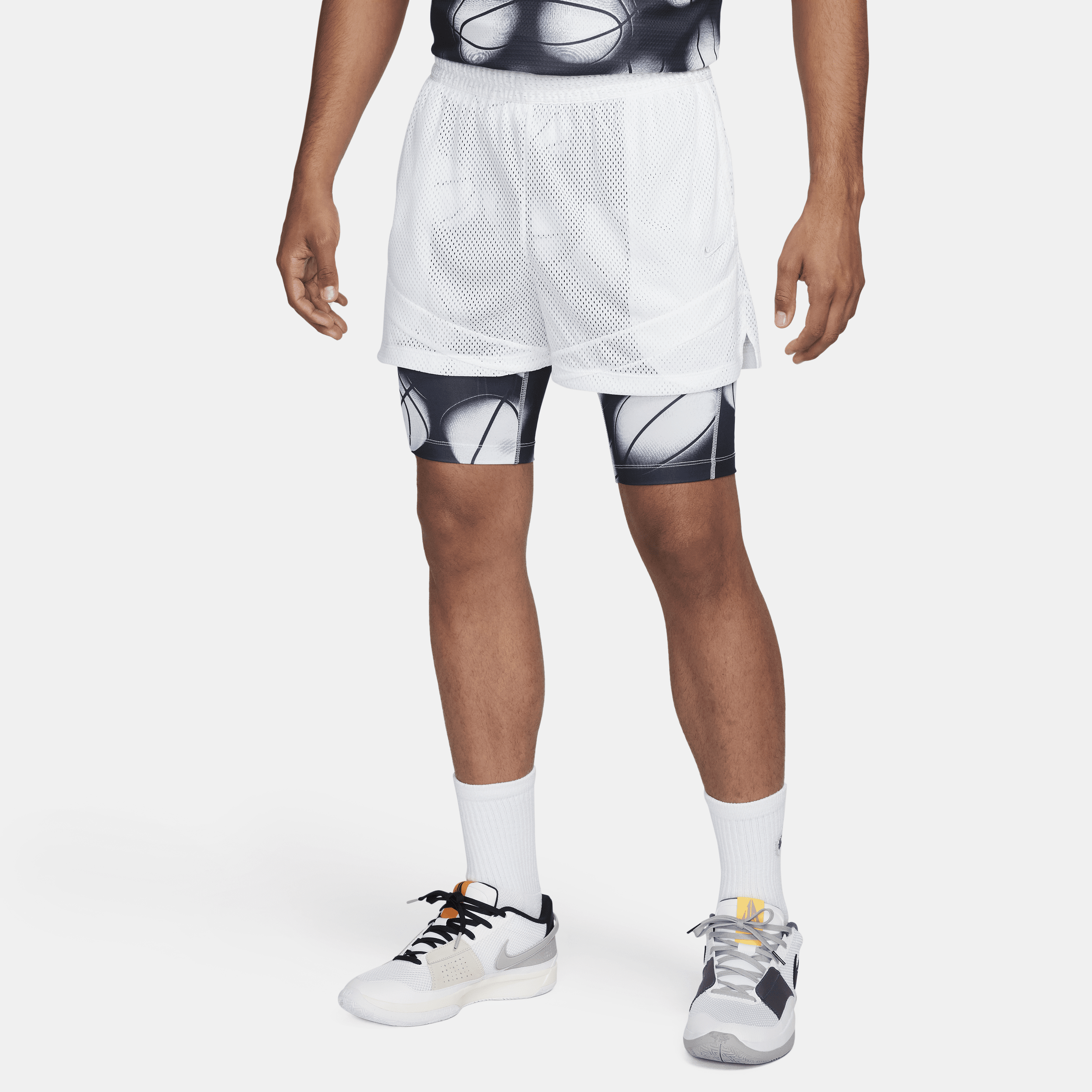 Nike Men's Ja Dri-fit 2-in-1 4" Basketball Shorts In White