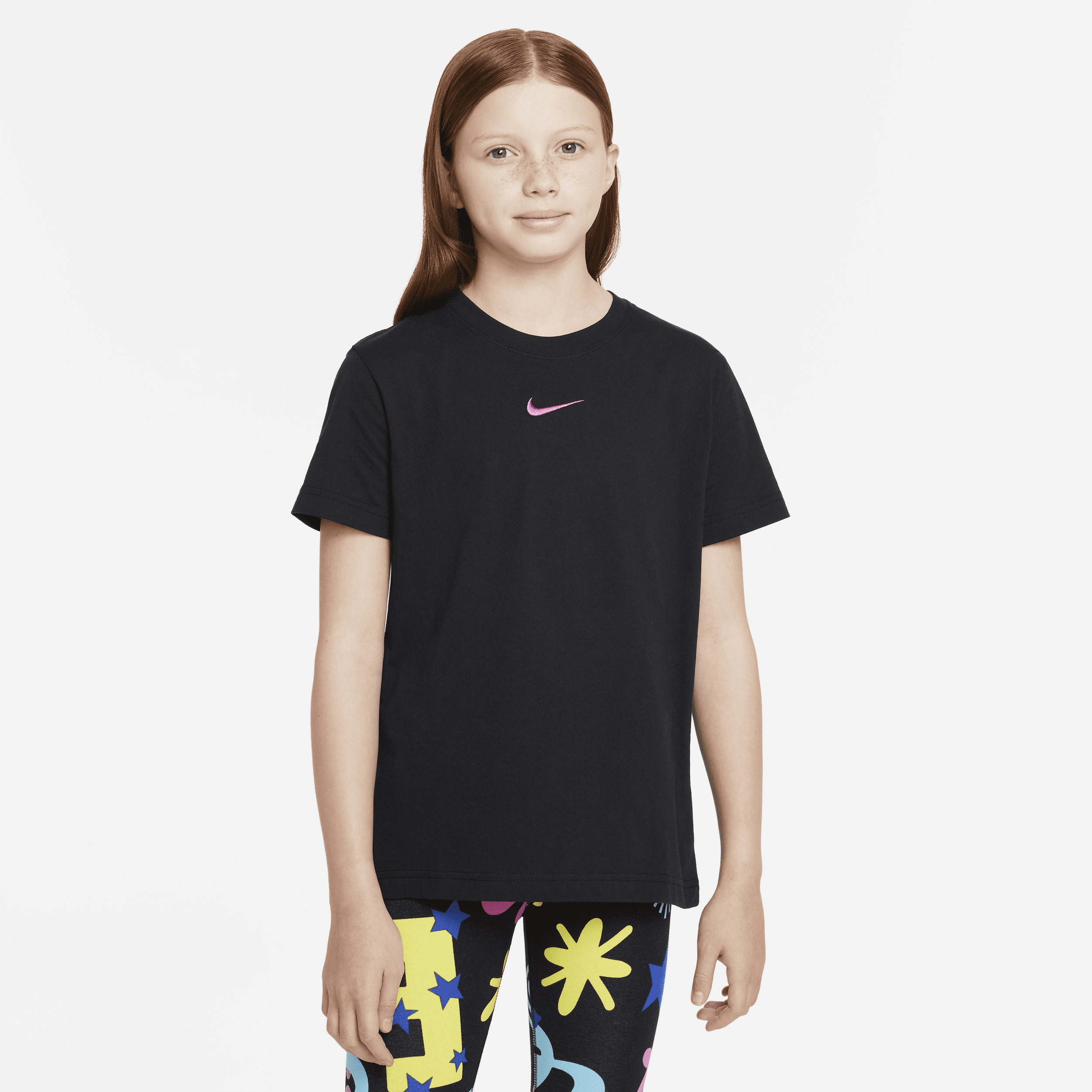 Nike Sportswear Big Kids' (girls') T-shirt In Black