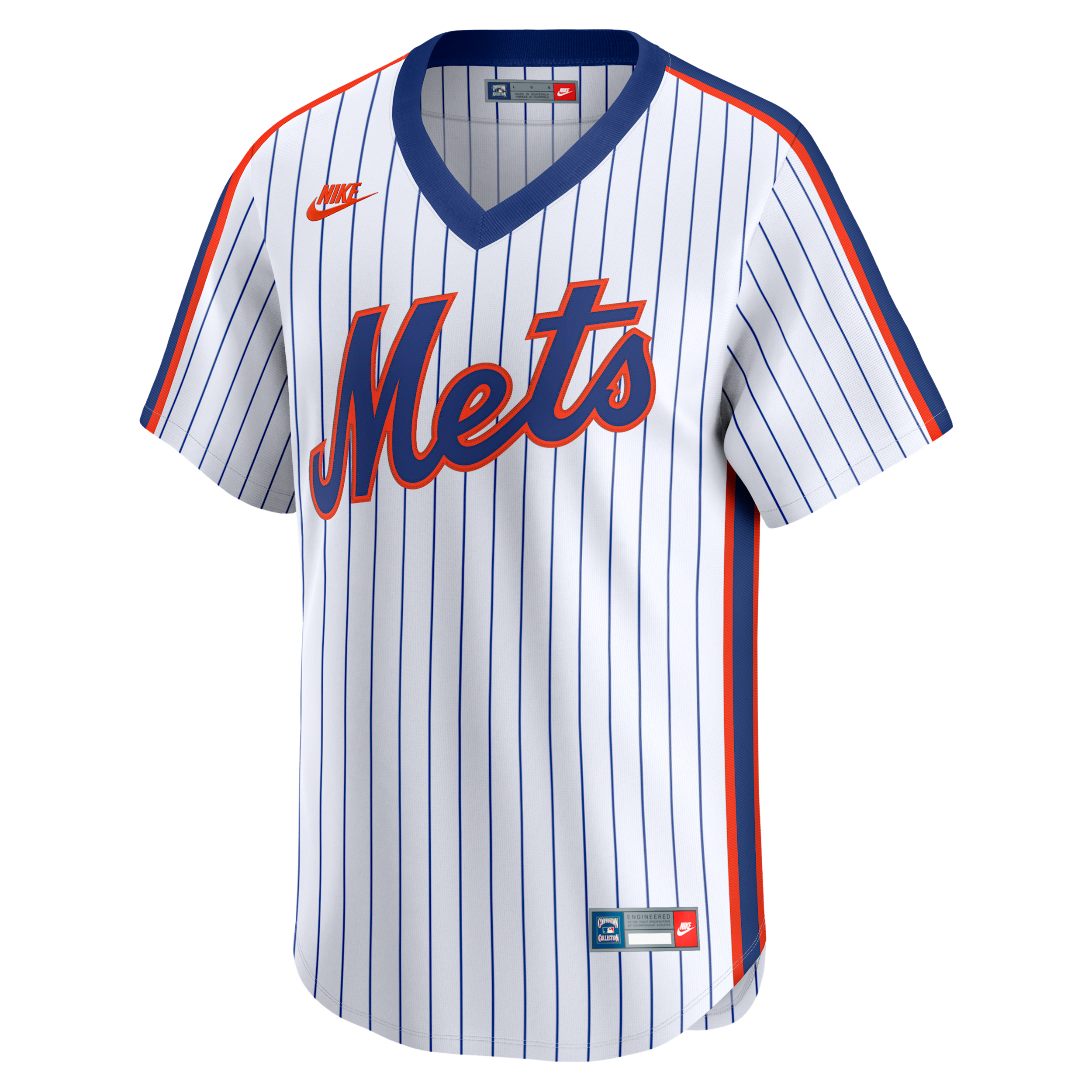 Nike White New York Mets Throwback Cooperstown Collection Limited Jersey In White