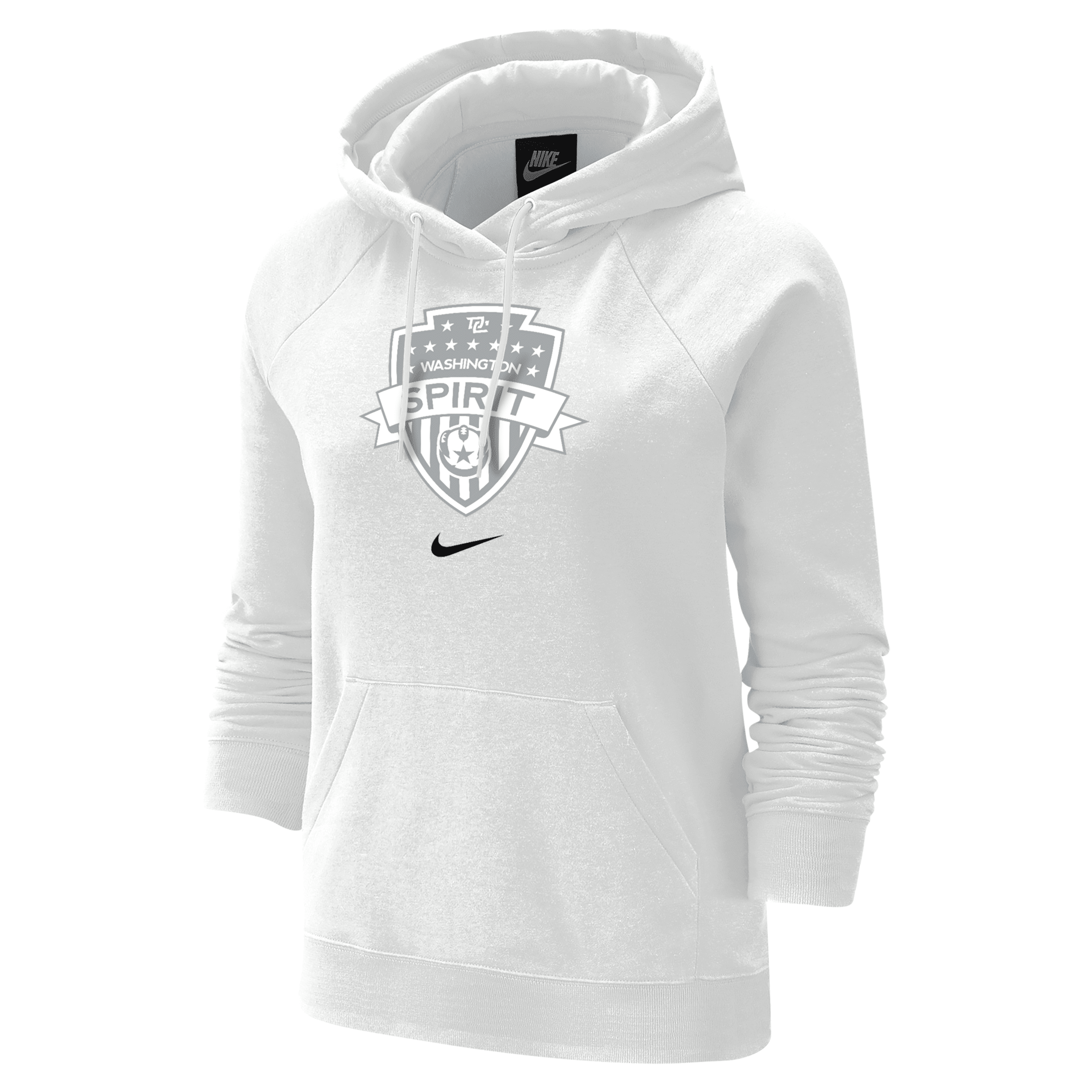 Nike Washington Spirit  Women's Soccer Varsity Fleece Hoodie In White