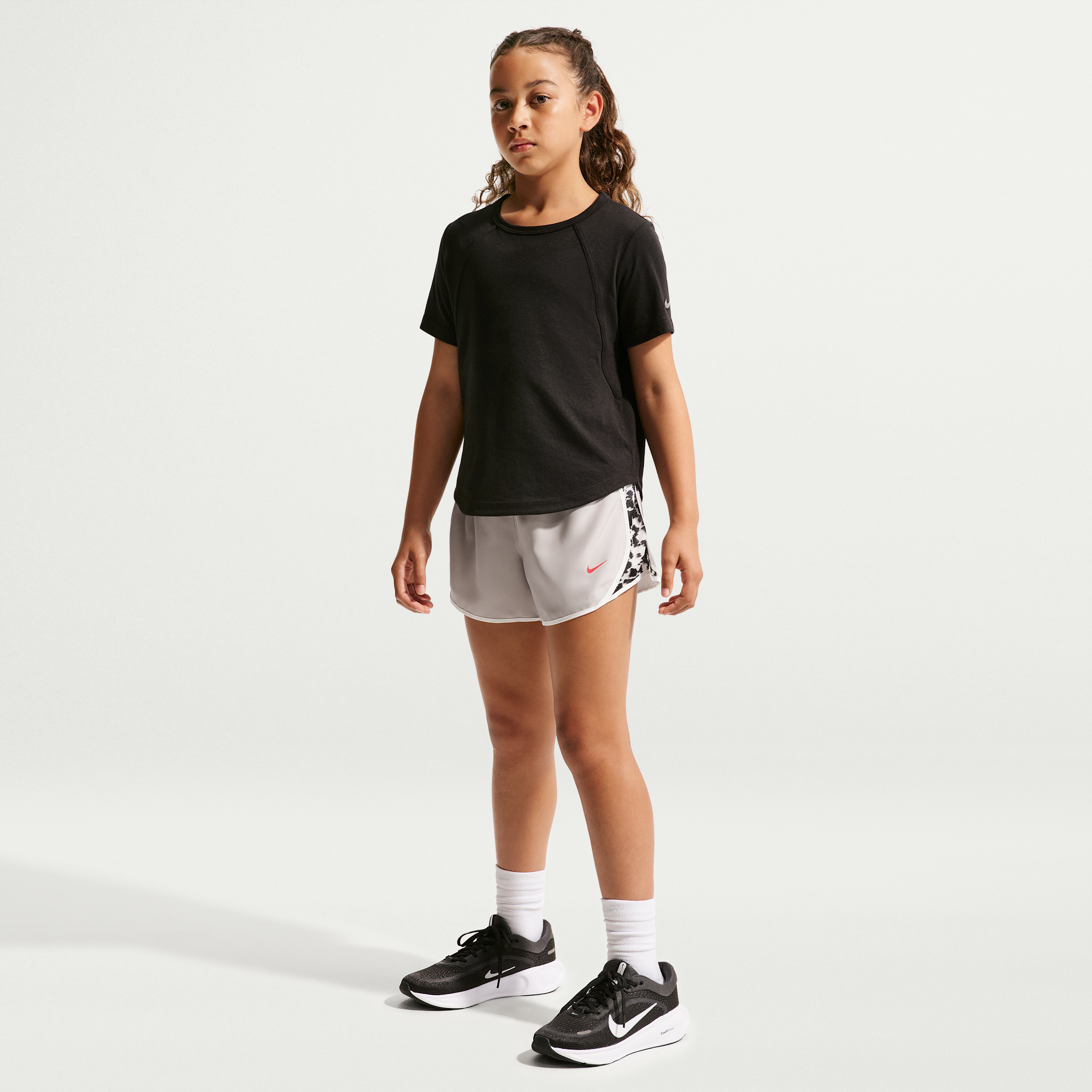 Nike Tempo Big Kids' (girls') Dri-fit Shorts In Brown