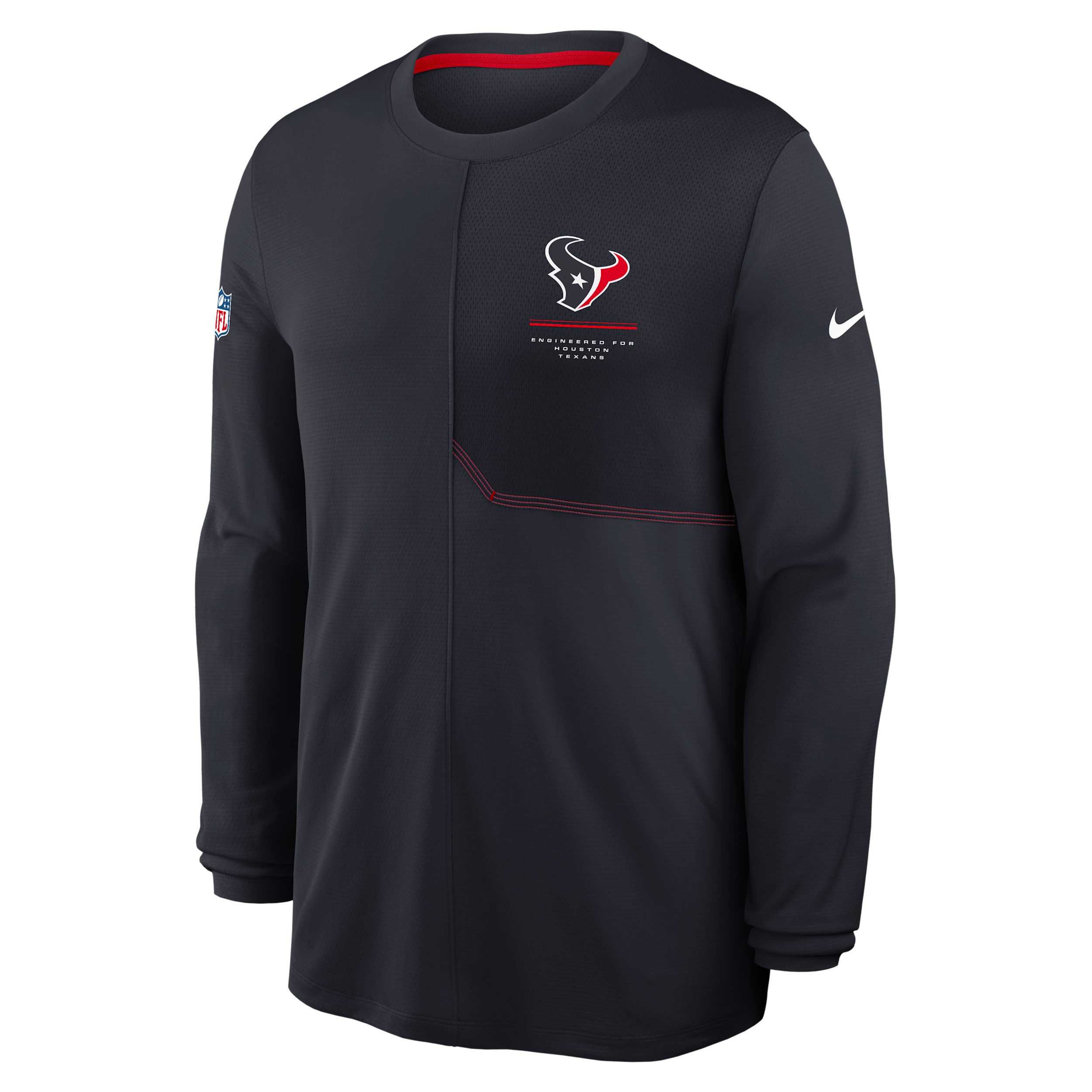 Houston Texans Sideline Coach Nike Men's Dri-FIT NFL Long-Sleeve Top in Blue | 03B10BAJ9H-B8B