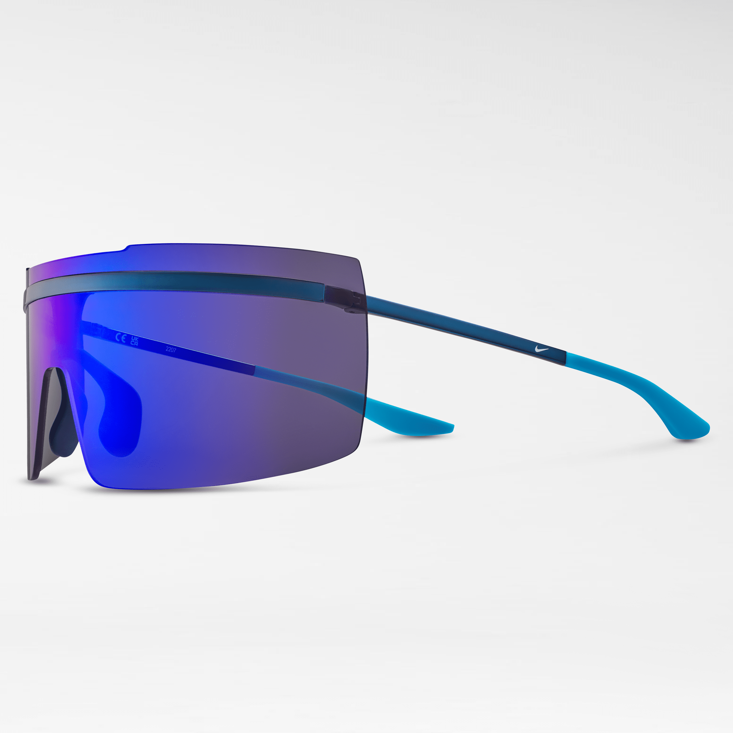 Nike Unisex Echo Shield Mirrored Sunglasses In Blue