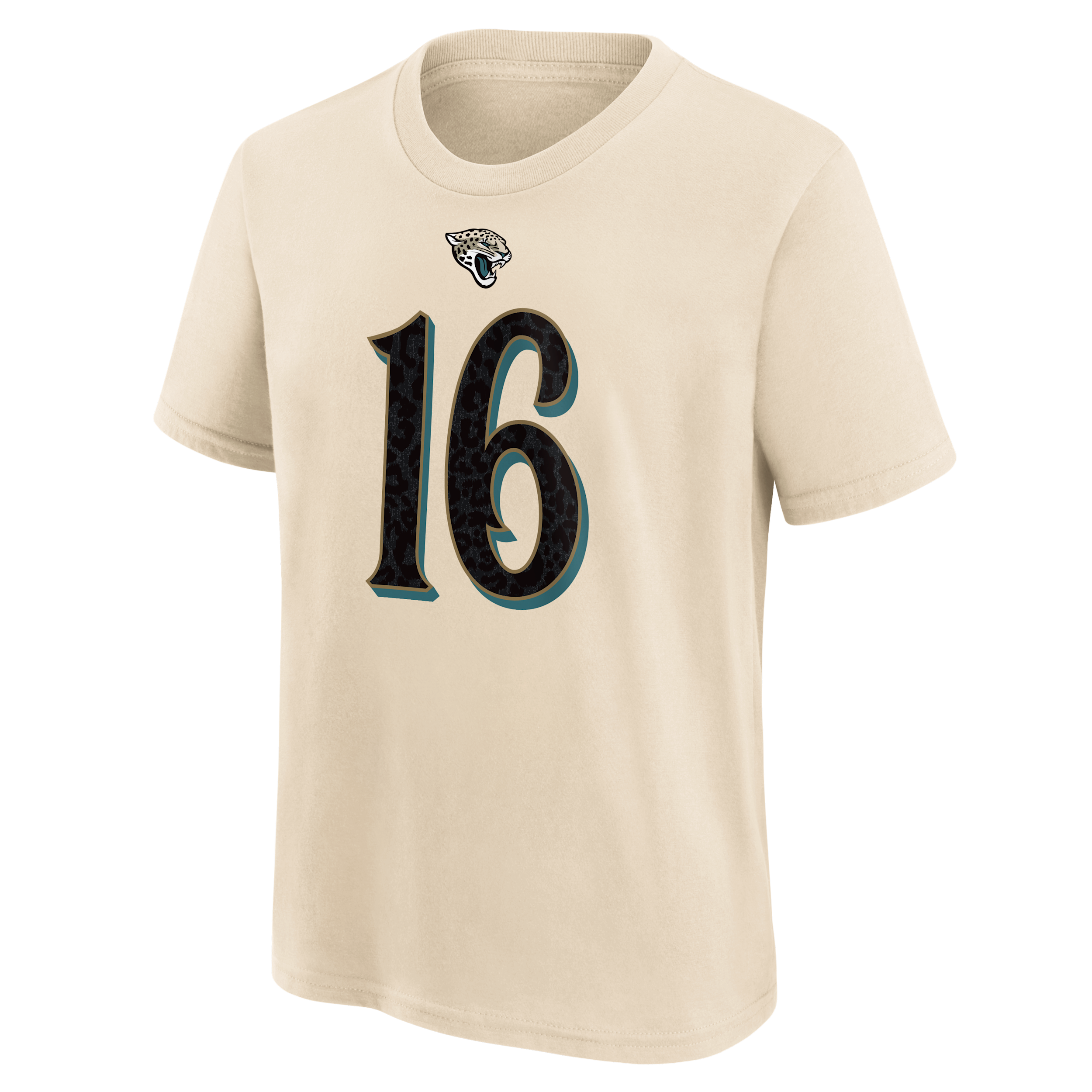 Nike Big Boys' and Girls' Trevor Lawrence Natural Jacksonville Jaguars 2026 Rivalries Collection Name & Number T-Shirt - Natural