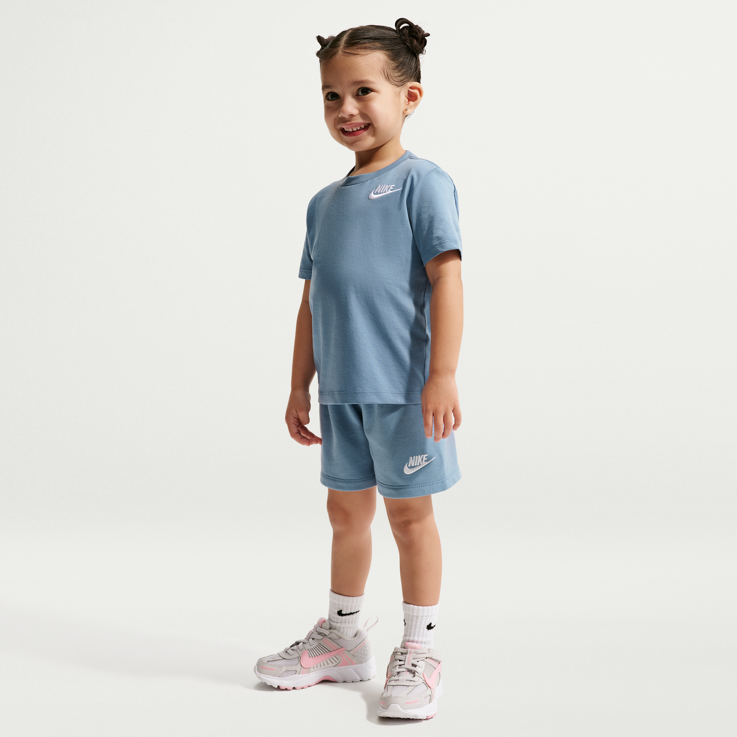 Nike Club Toddler 2-Piece Knit Shorts Set in Blue | 76M143-U1T