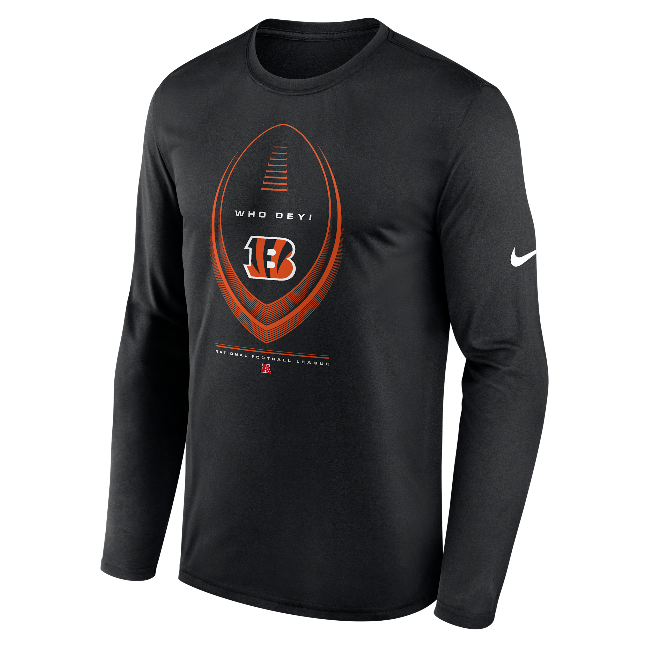 Cincinnati Bengals Legend Icon Nike Men's Dri-FIT NFL Long-Sleeve T-Shirt in Black | NKHT00A9A-NDB