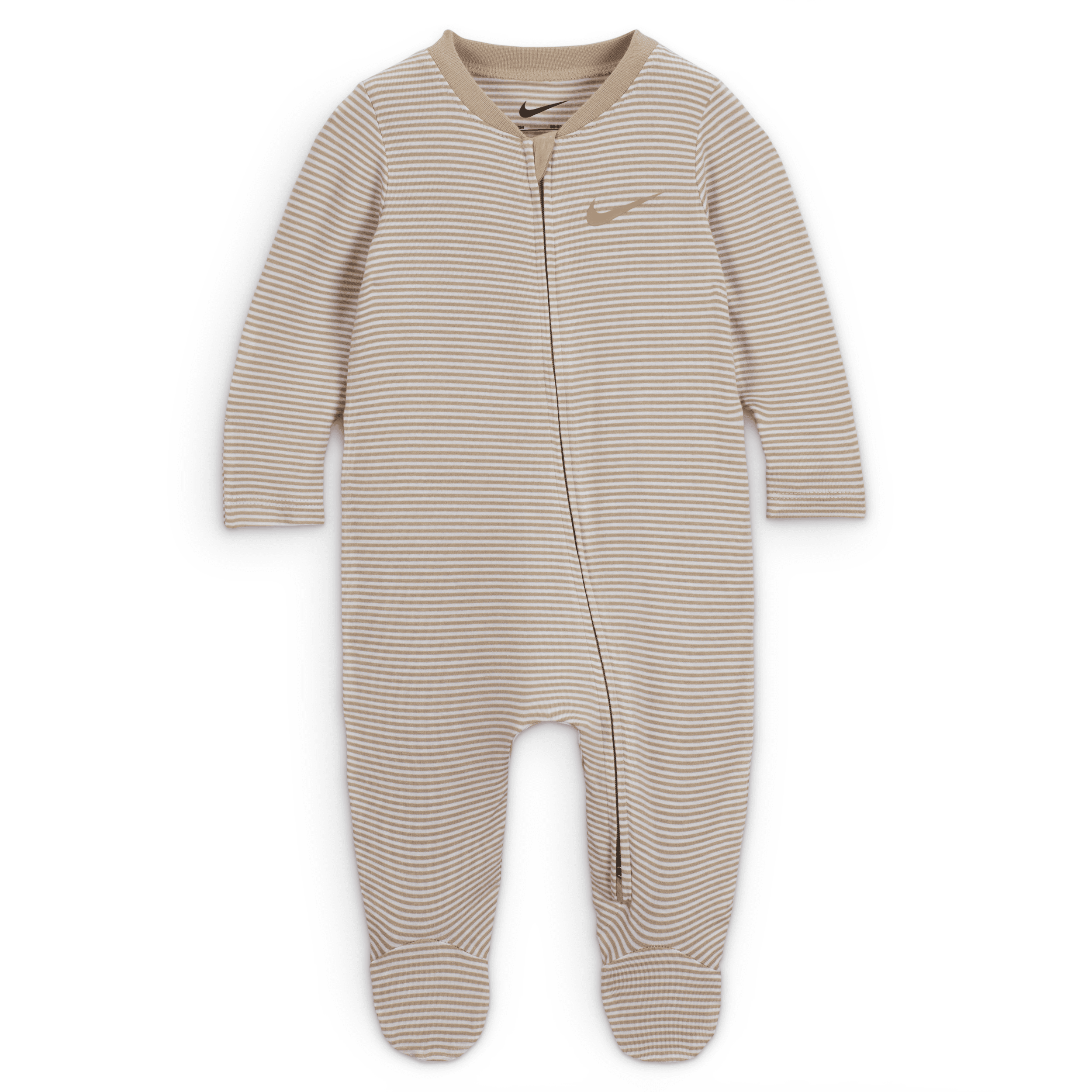 Nike Baby Essentials Baby (0-9m) Striped Footed Coverall In Brown