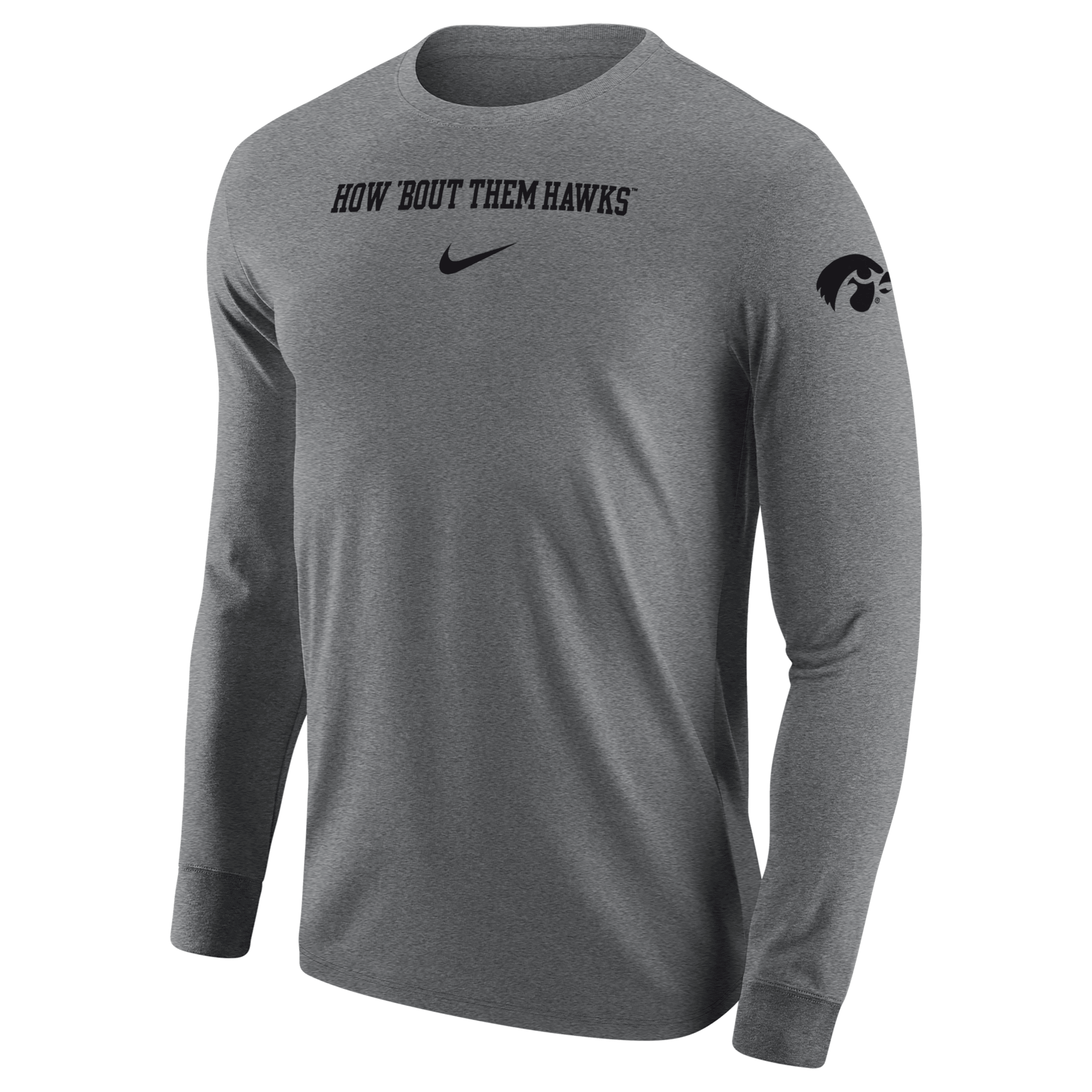 Shop Nike Iowa  Men's College Long-sleeve T-shirt In Grey