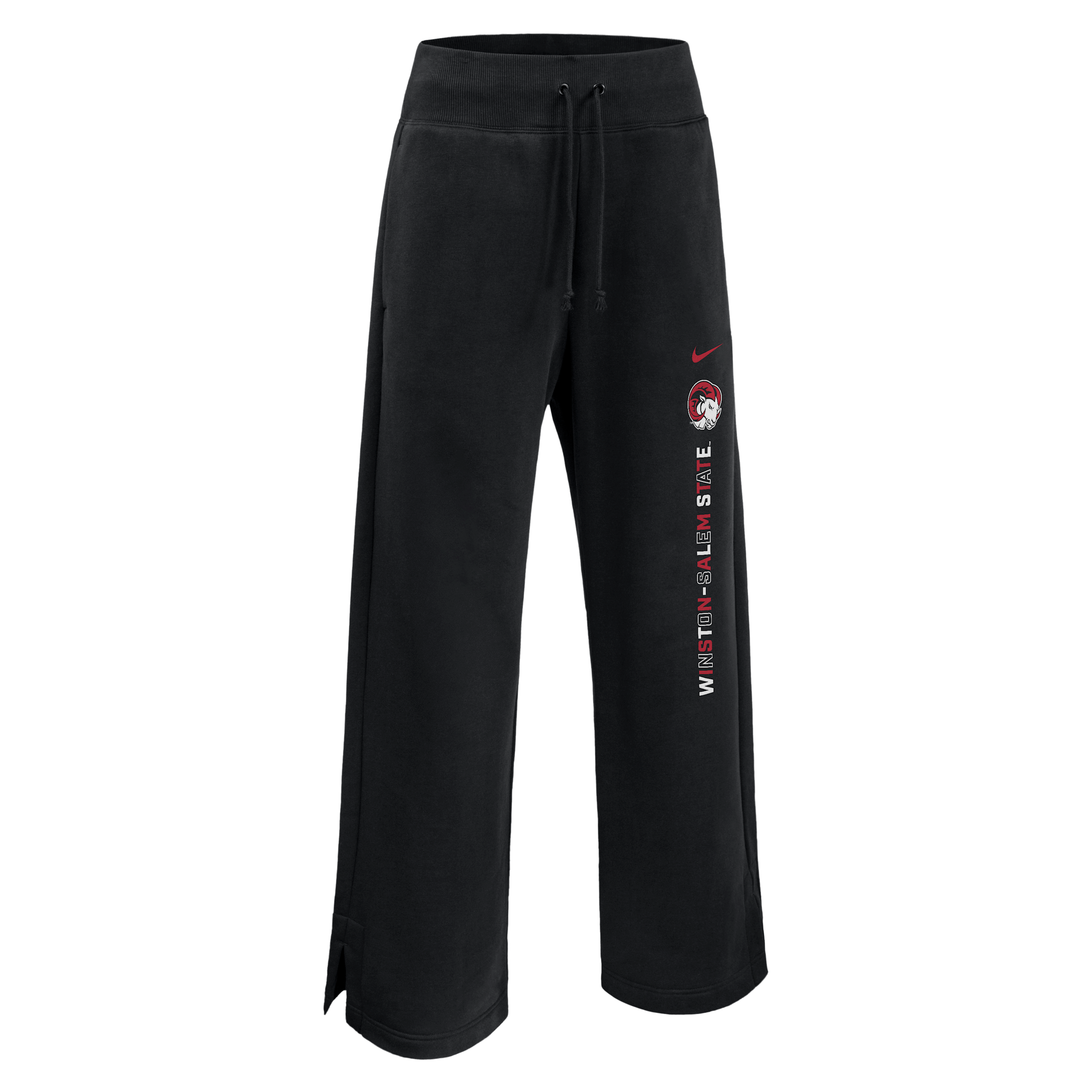 Nike Women's College (Winston-Salem State) Phoenix Fleece Sweatpants in Black | ZW75589WISA25-BLK