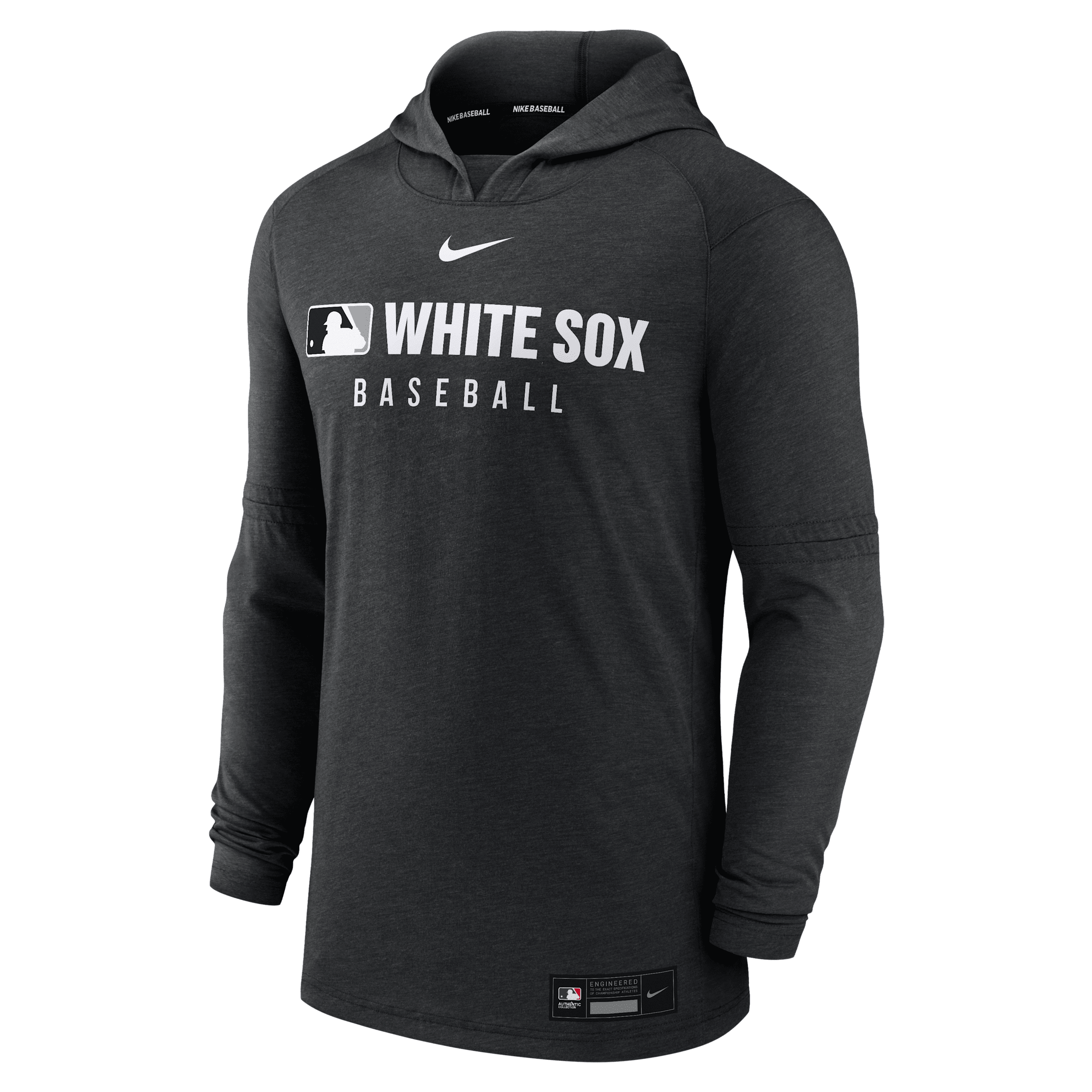 Nike Chicago White Sox Authentic Collection  Men's Dri-fit Mlb Pullover Hoodie In Black