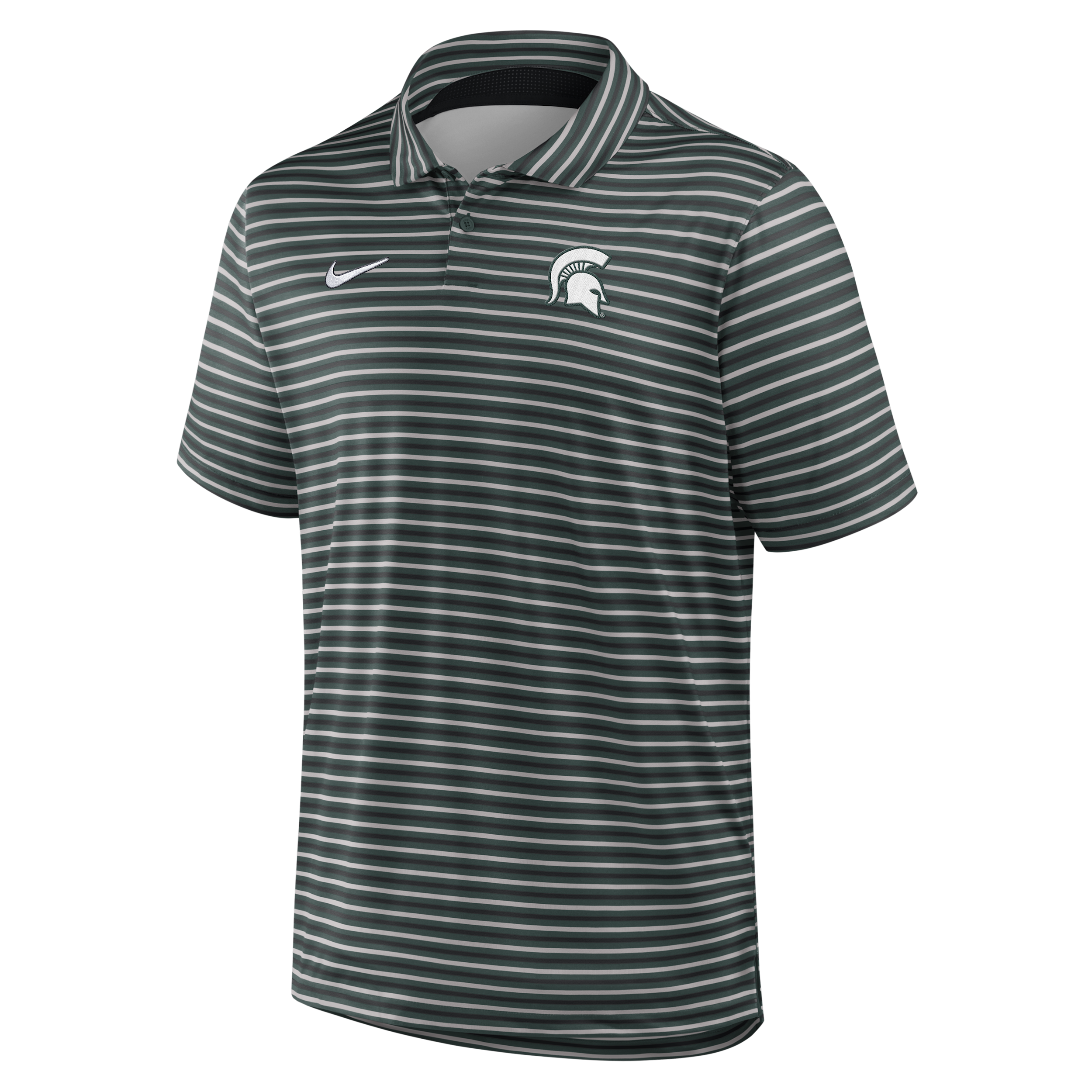 Michigan State Tour Stripe Nike Men's Dri-FIT College Polo in Green | 03PT0FJ9MST-24Y