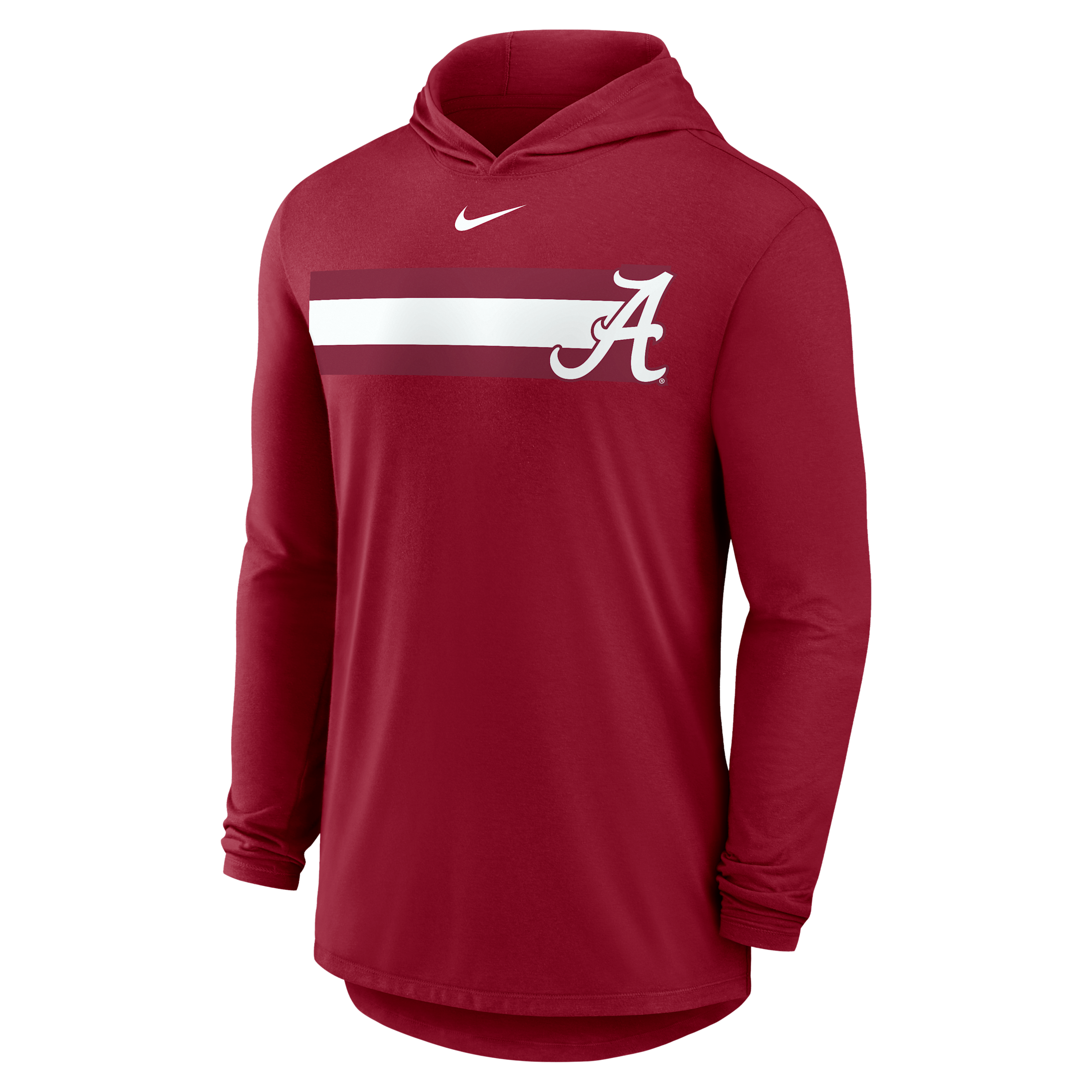 Nike Men's Crimson Alabama Crimson Tide Primetime Pattern Tri-Blend Dri-fit Long Sleeve Hooded T-Shirt - Crimson
